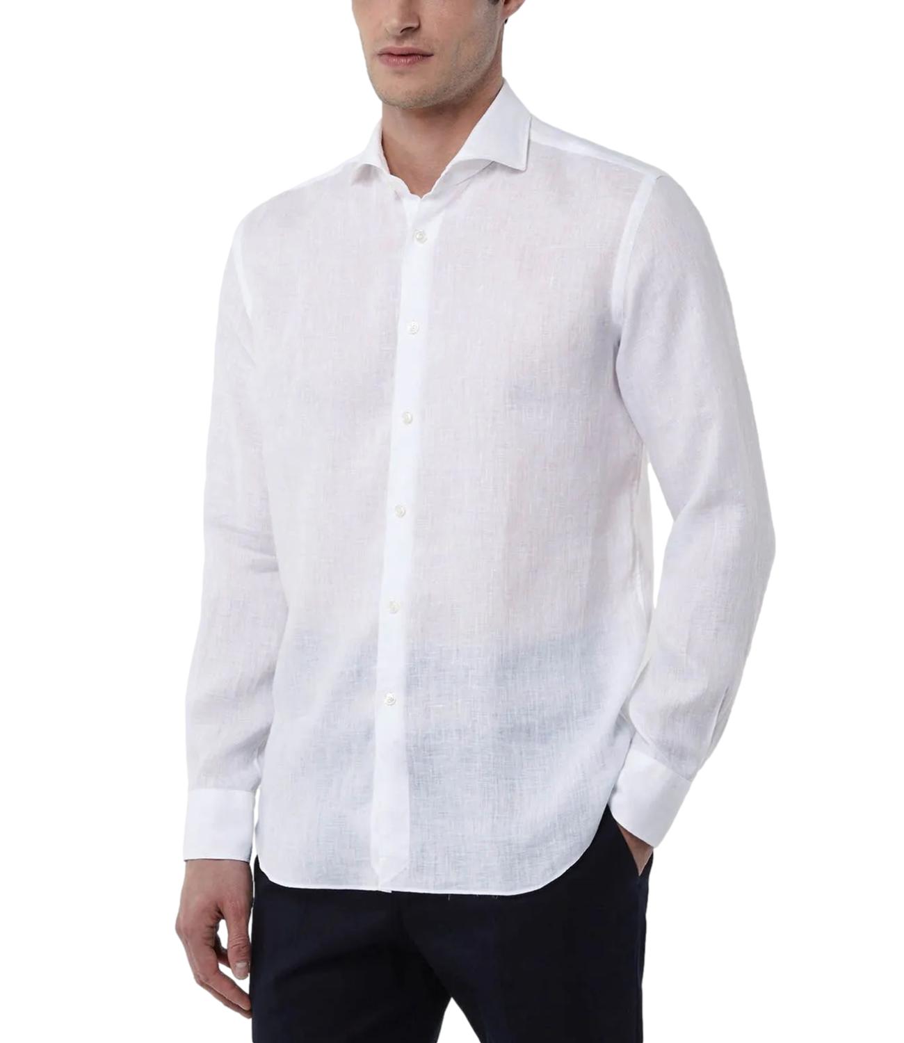 Camicia Lino bianca taylor fit