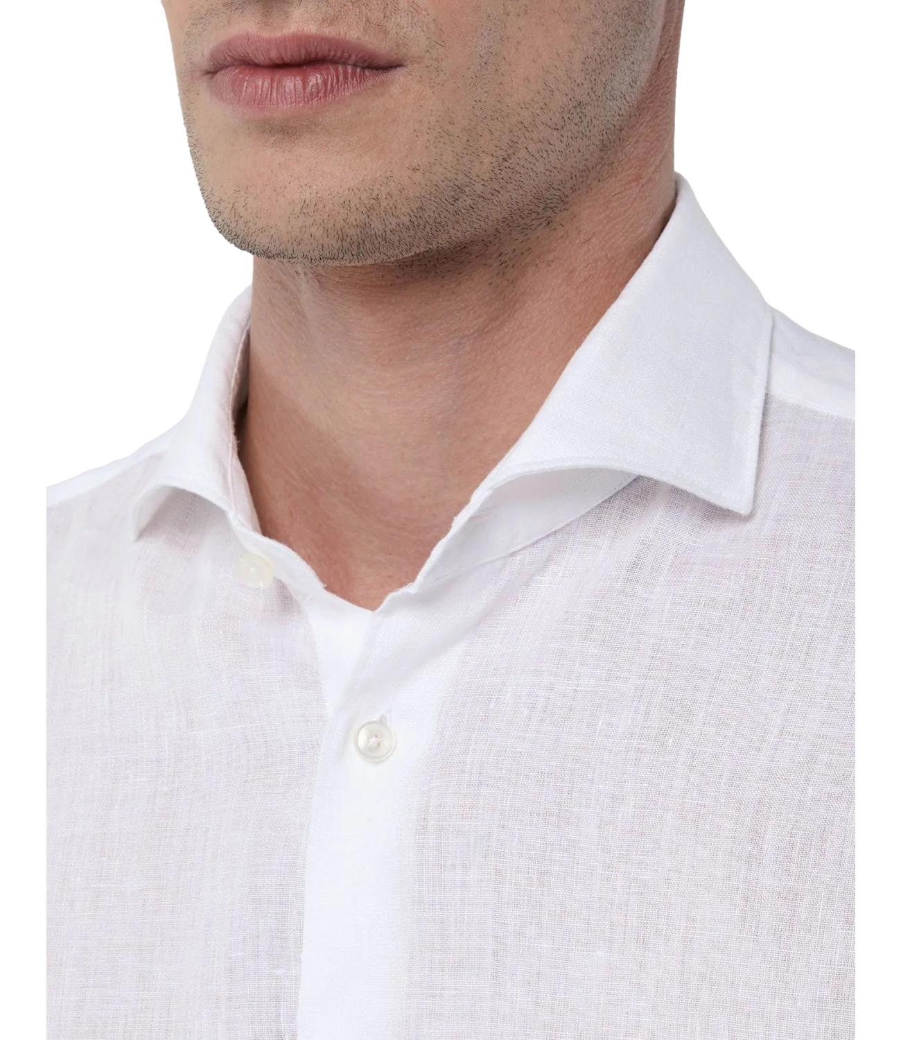 Camicia Lino bianca taylor fit