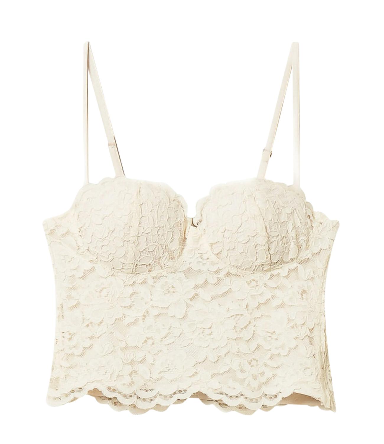 Actitude Twinset Top Pizzo Bianco Donna