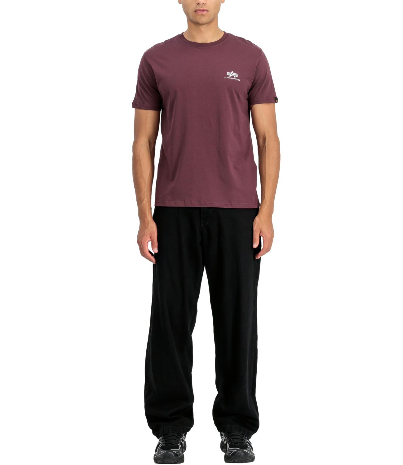 Alpha Industries T-Shirt da Uomo - Deep Maroon - Ss188505