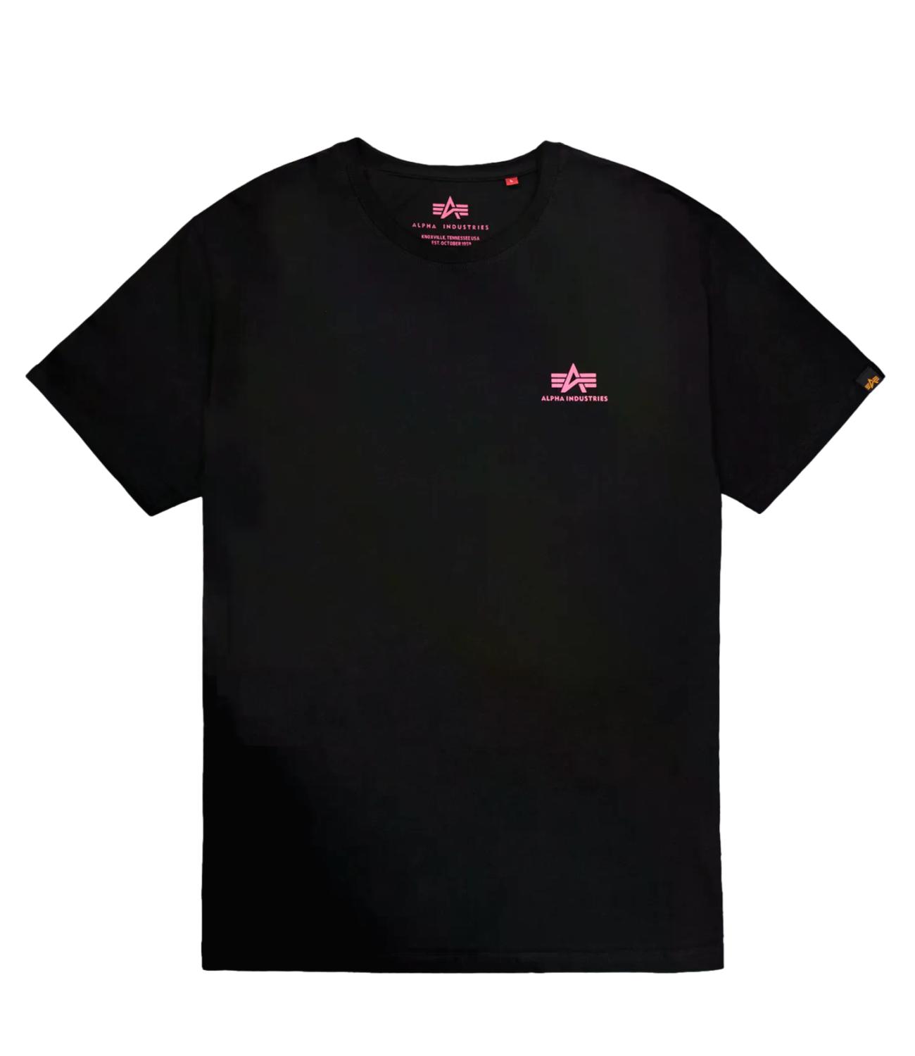 Alpha Industries T-Shirt da Uomo - Black/magenta - Ss188505