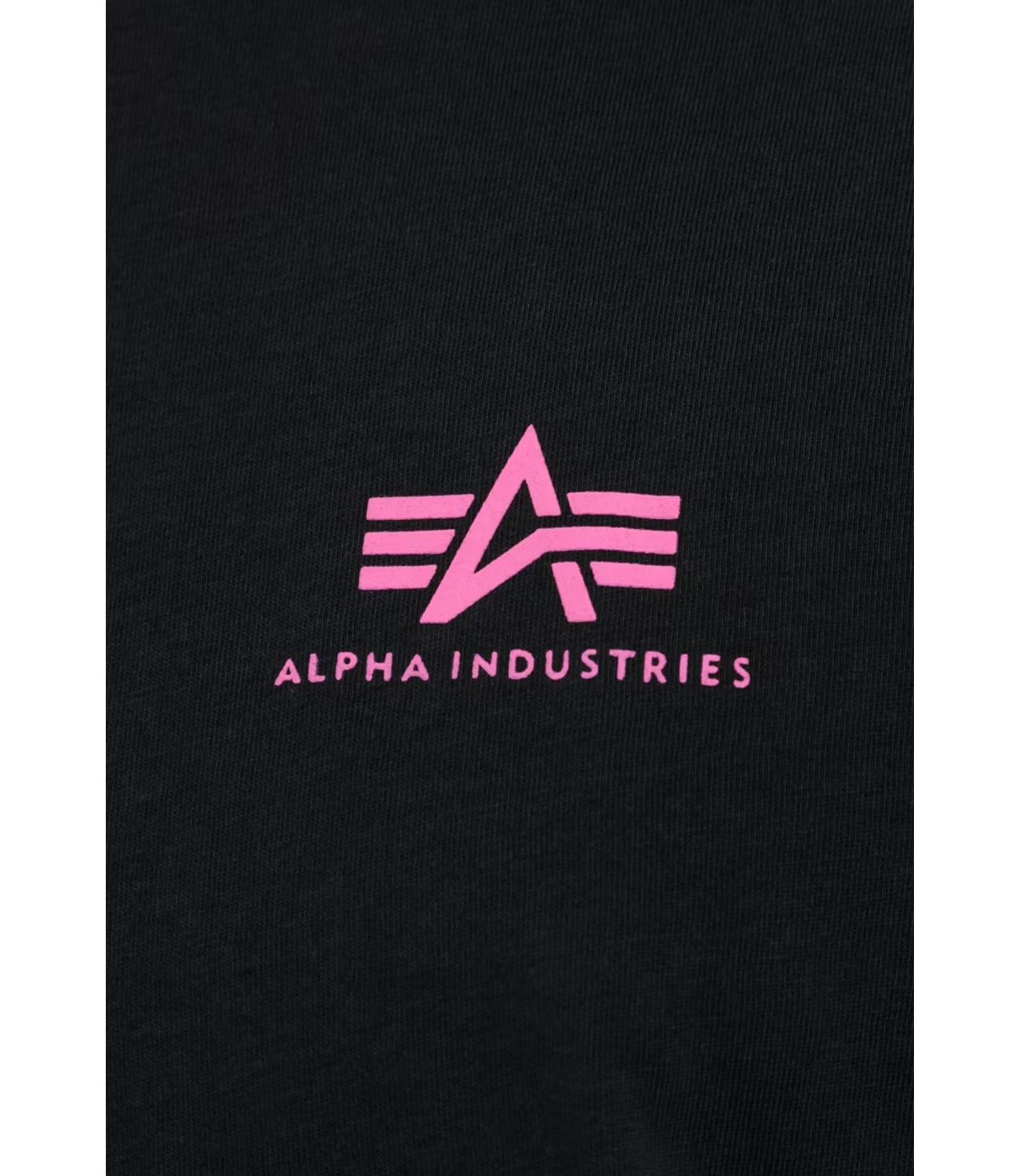 Alpha Industries T-Shirt da Uomo - Black/magenta - Ss188505