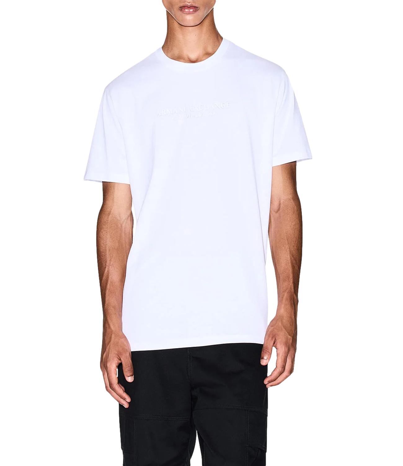 T-shirt Armani Exchange bianca logo grande