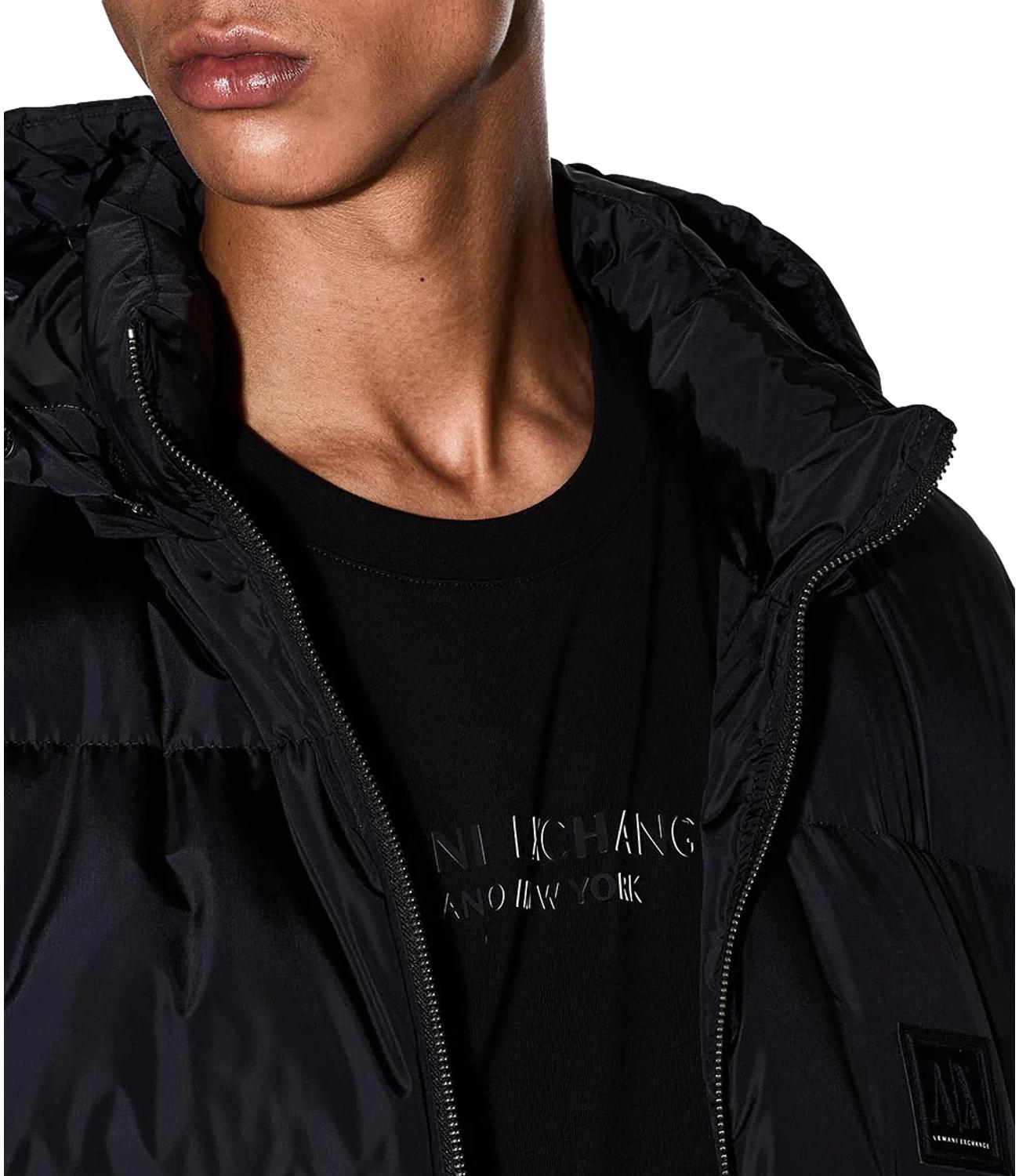 T-shirt Armani Exchange nera logo grande