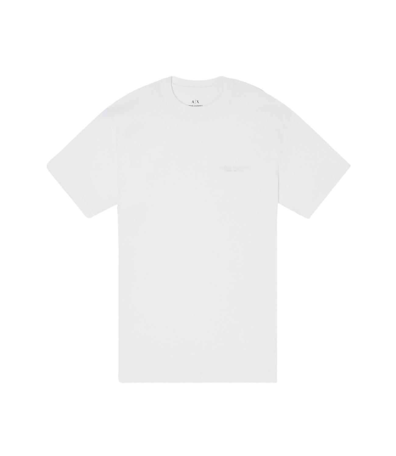 T-shirt AX bianca con logo in rilievo sul petto