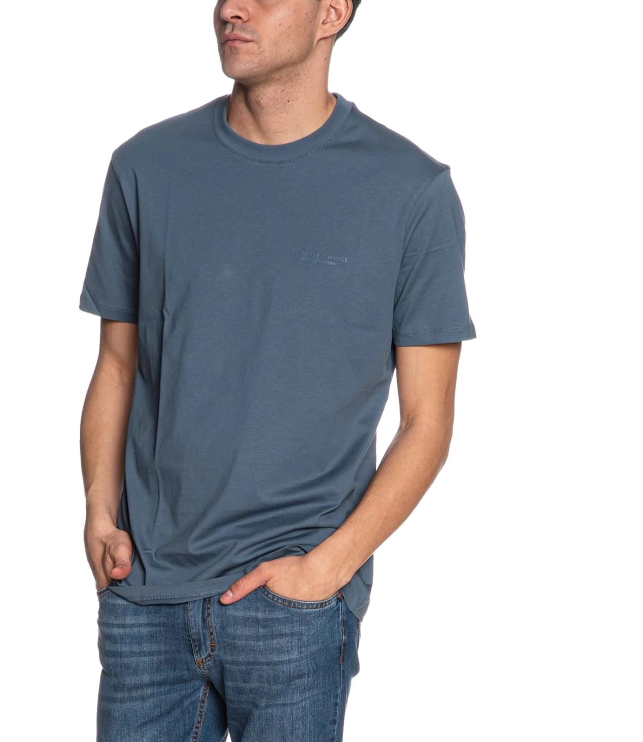 Armani Exchange T-Shirt da Uomo - China Blue