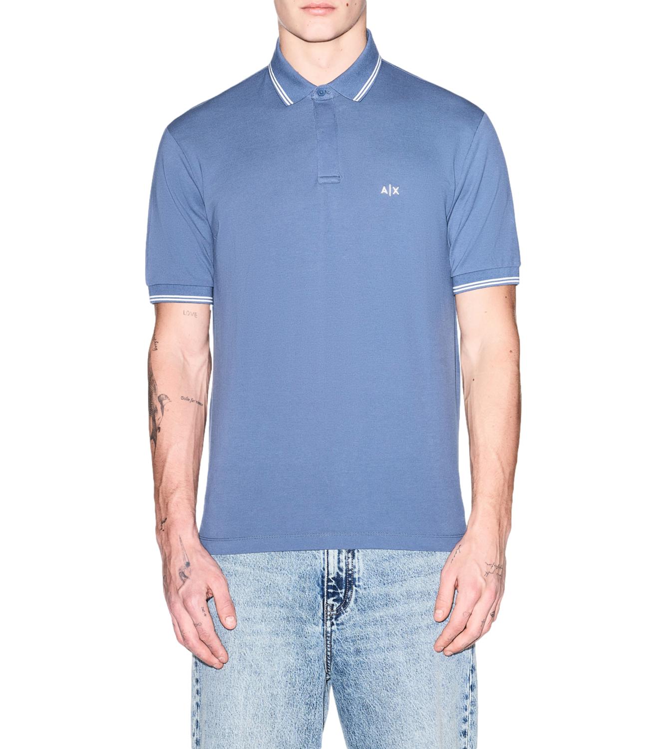 Armani Exchange Polo da Uomo - China Blue