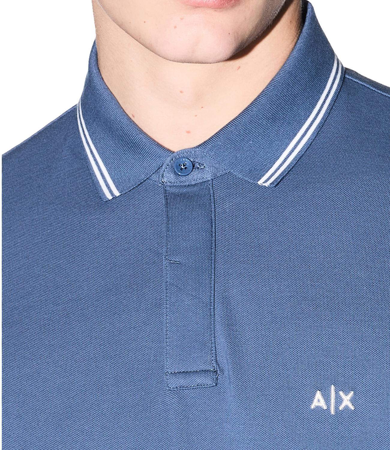 Armani Exchange Polo da Uomo - China Blue