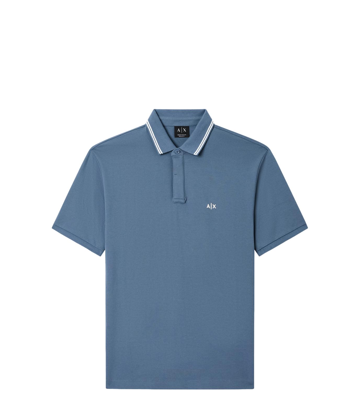 Armani Exchange Polo da Uomo - China Blue
