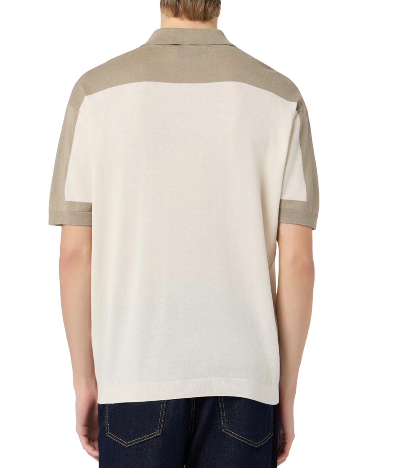Armani Exchange Polo da Uomo - Cream/winter Twing