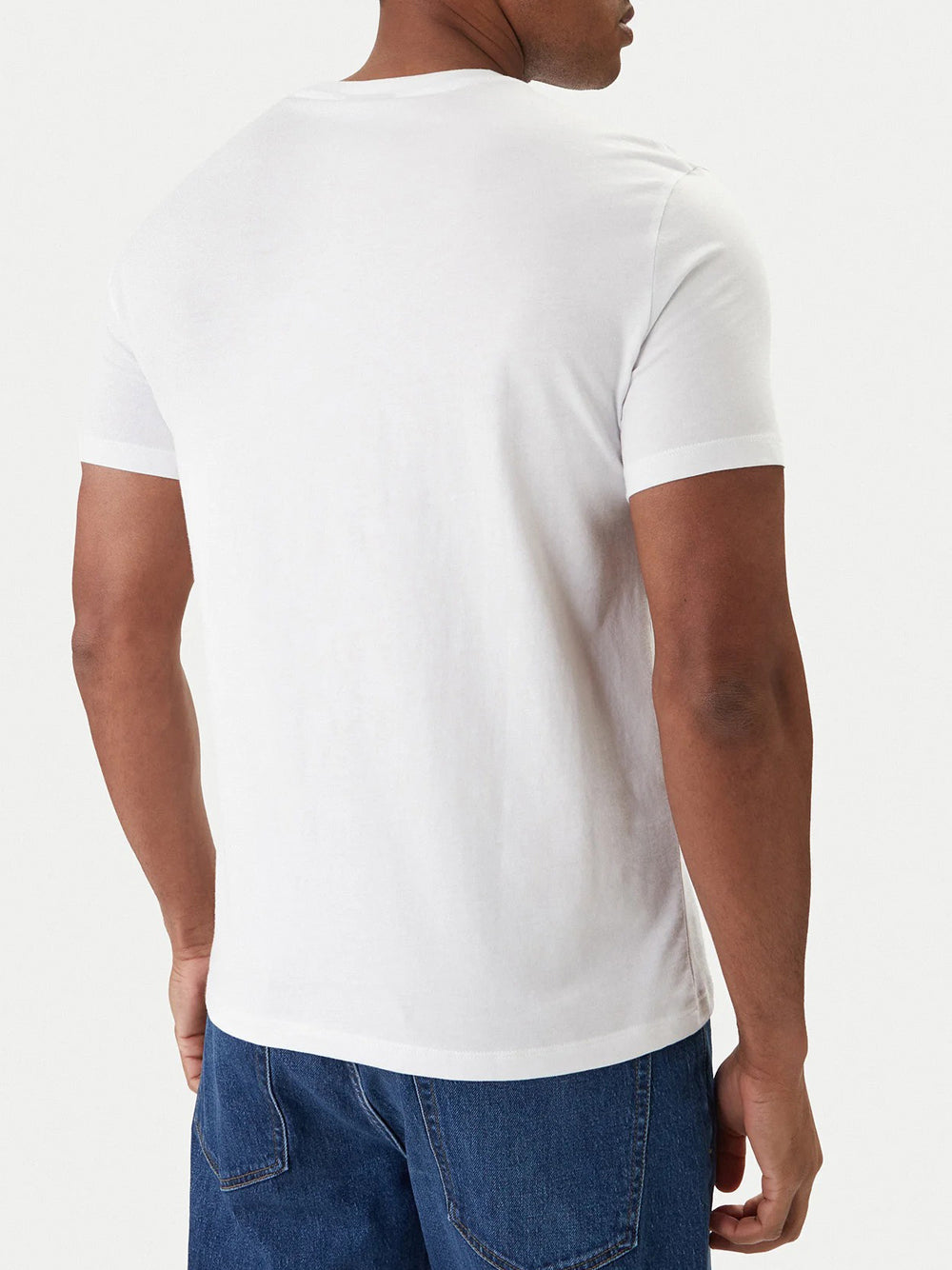 AX T-Shirt in jersey con logo bianco uomo