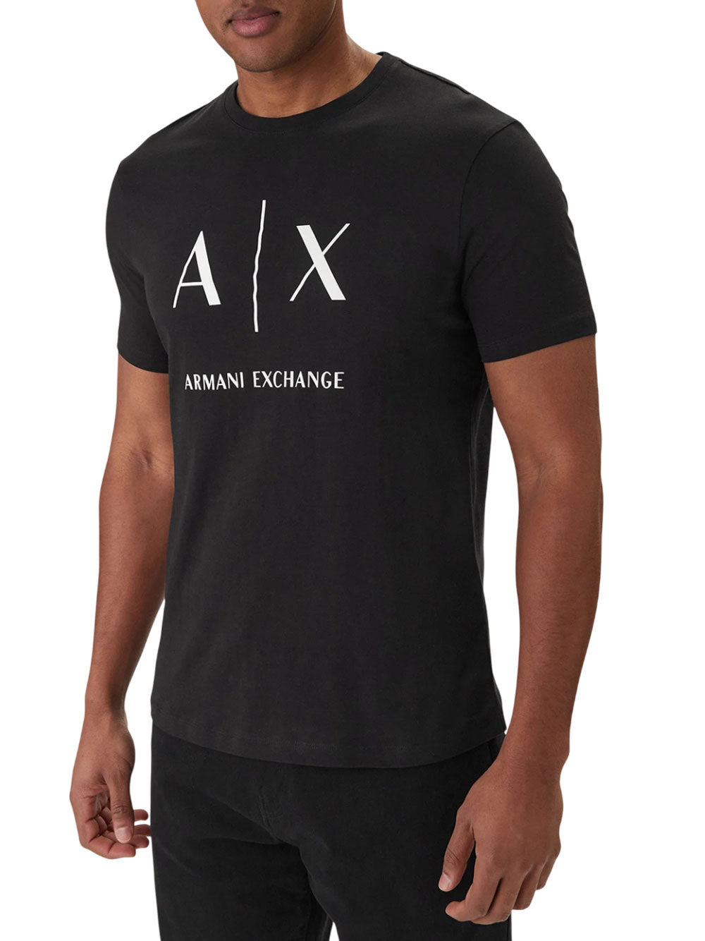 AX T-shirt in jersey con logo nero uomo