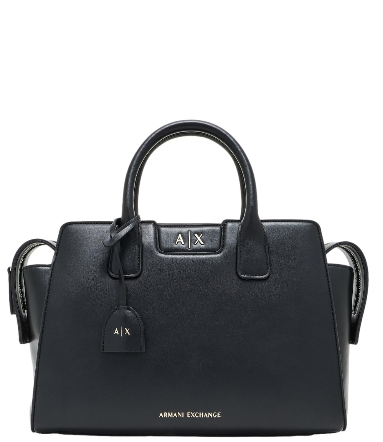 Armani Exchange Top handles borsa nero donna