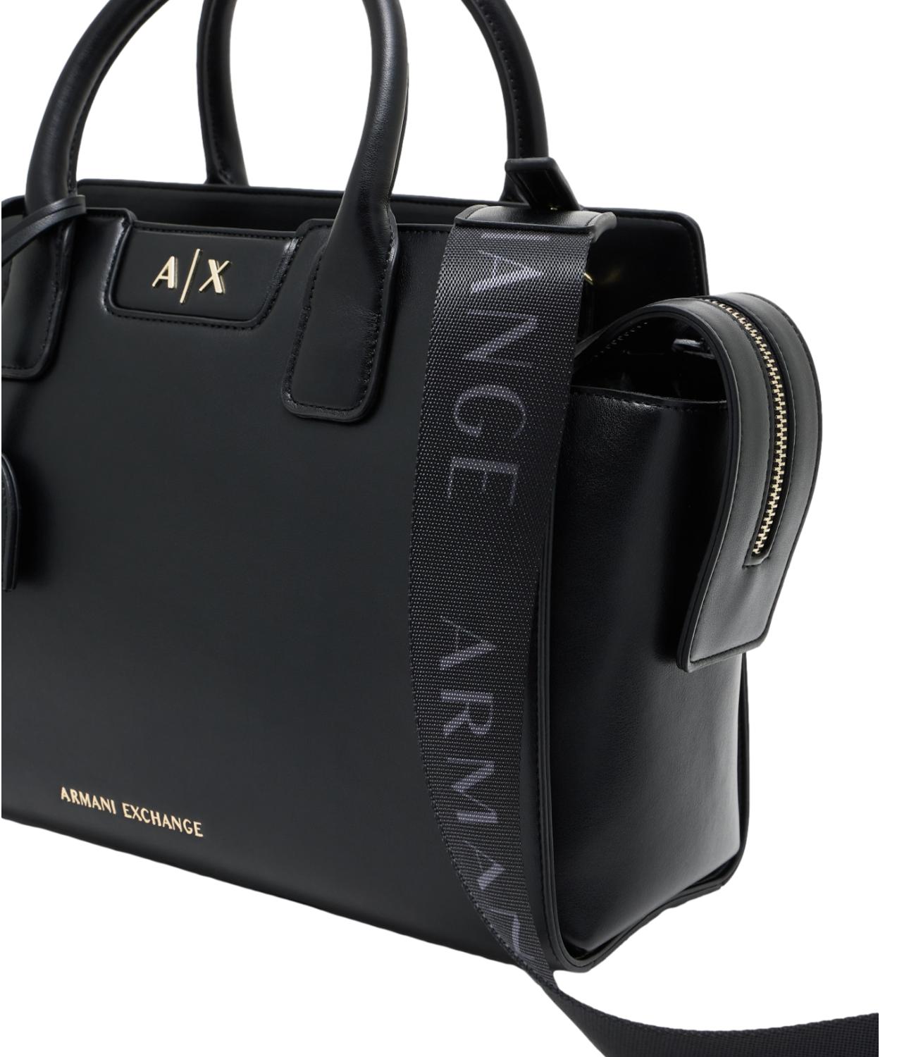 Armani Exchange Top handles borsa nero donna
