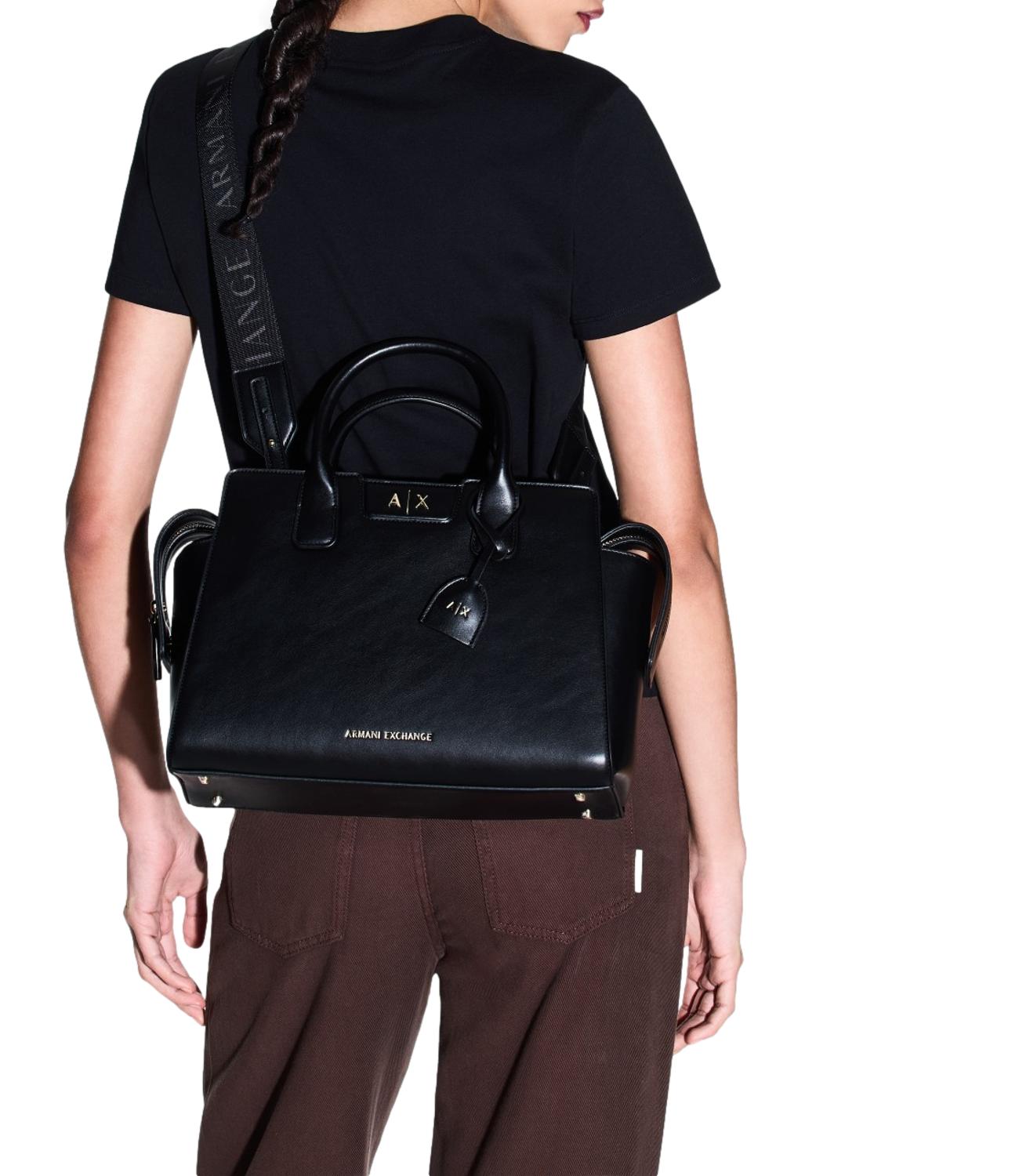 Armani Exchange Top handles borsa nero donna