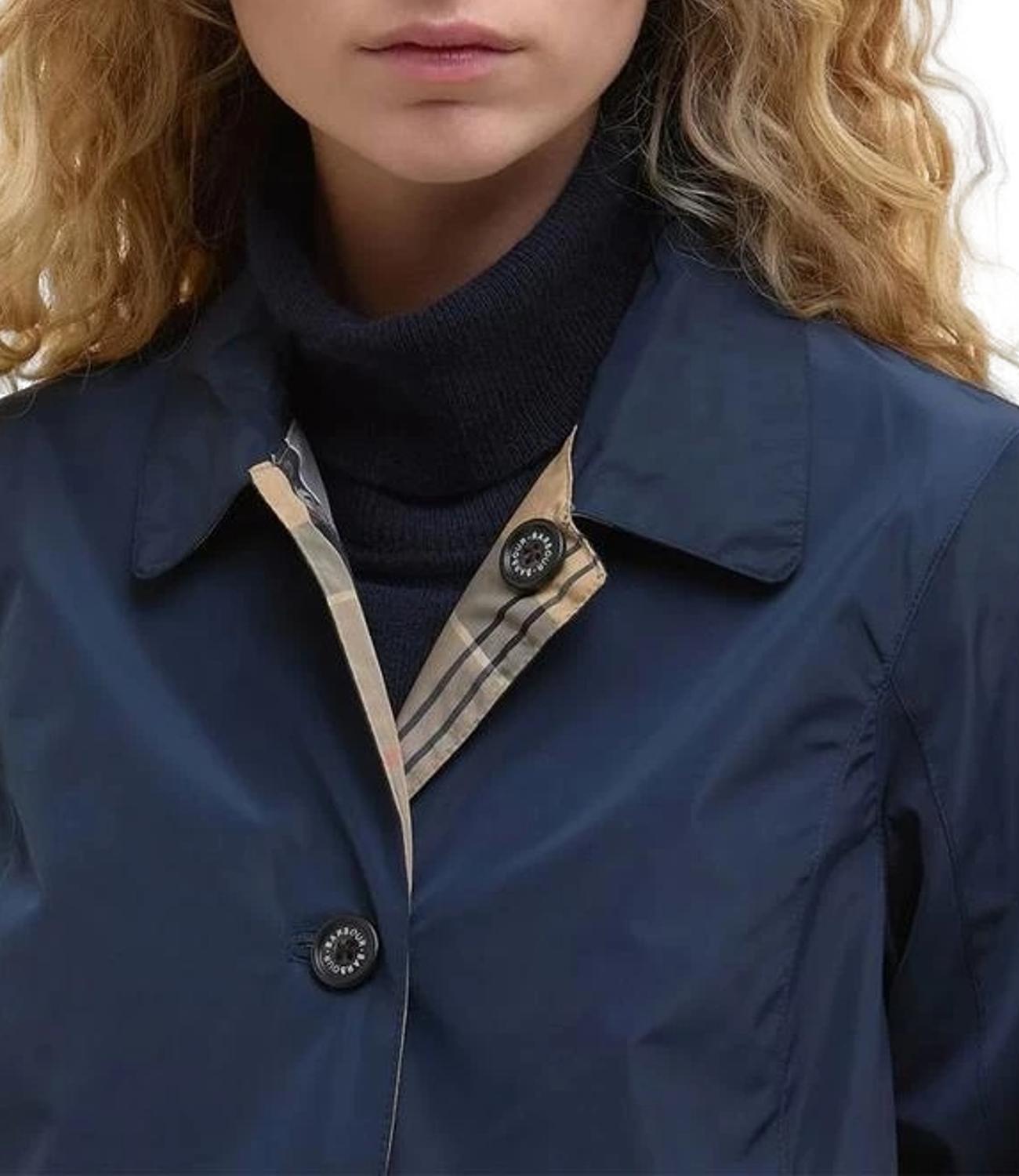 impermeabile donna blu