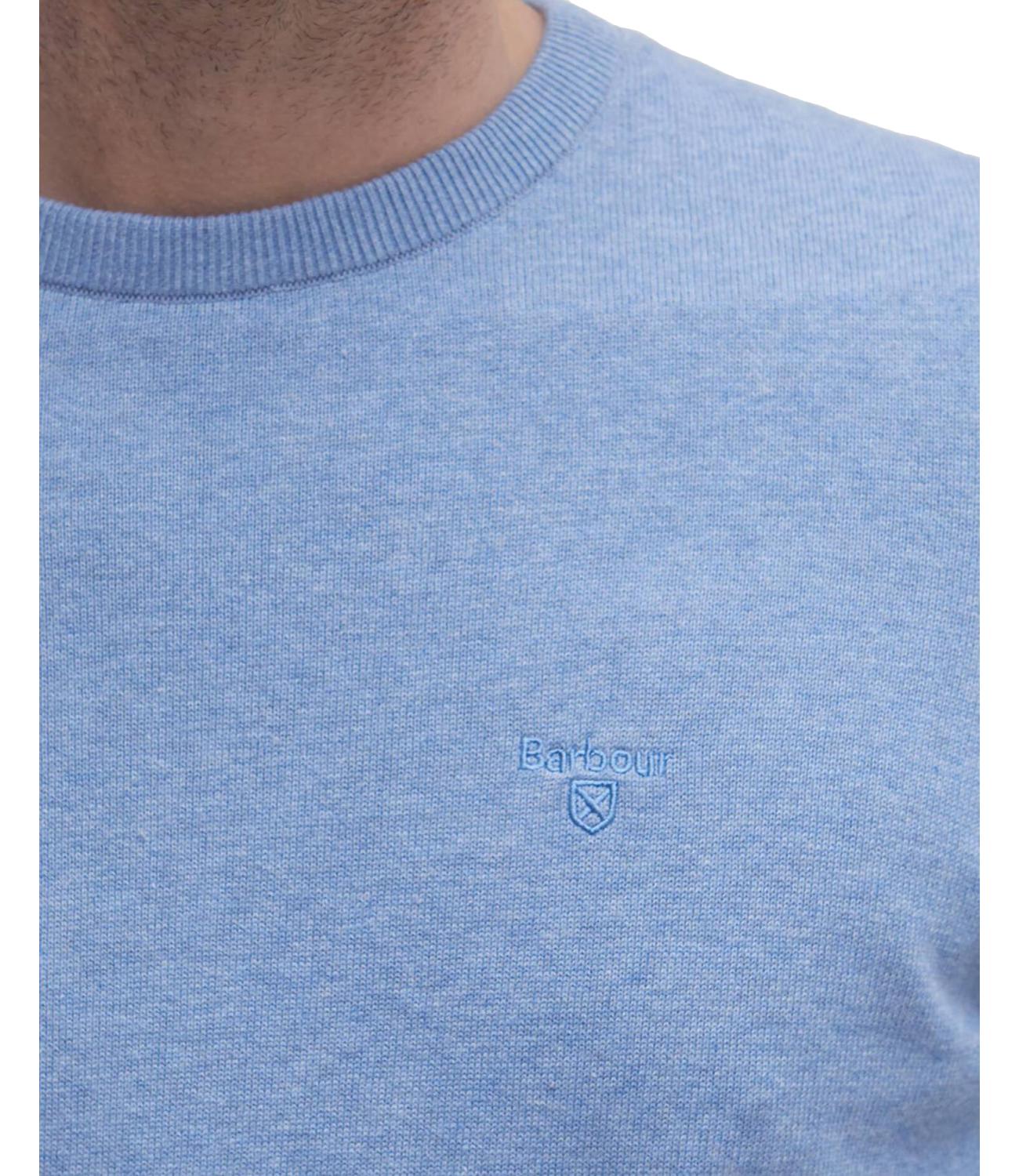 Pima Cotton Crew maglioncino dark chambray