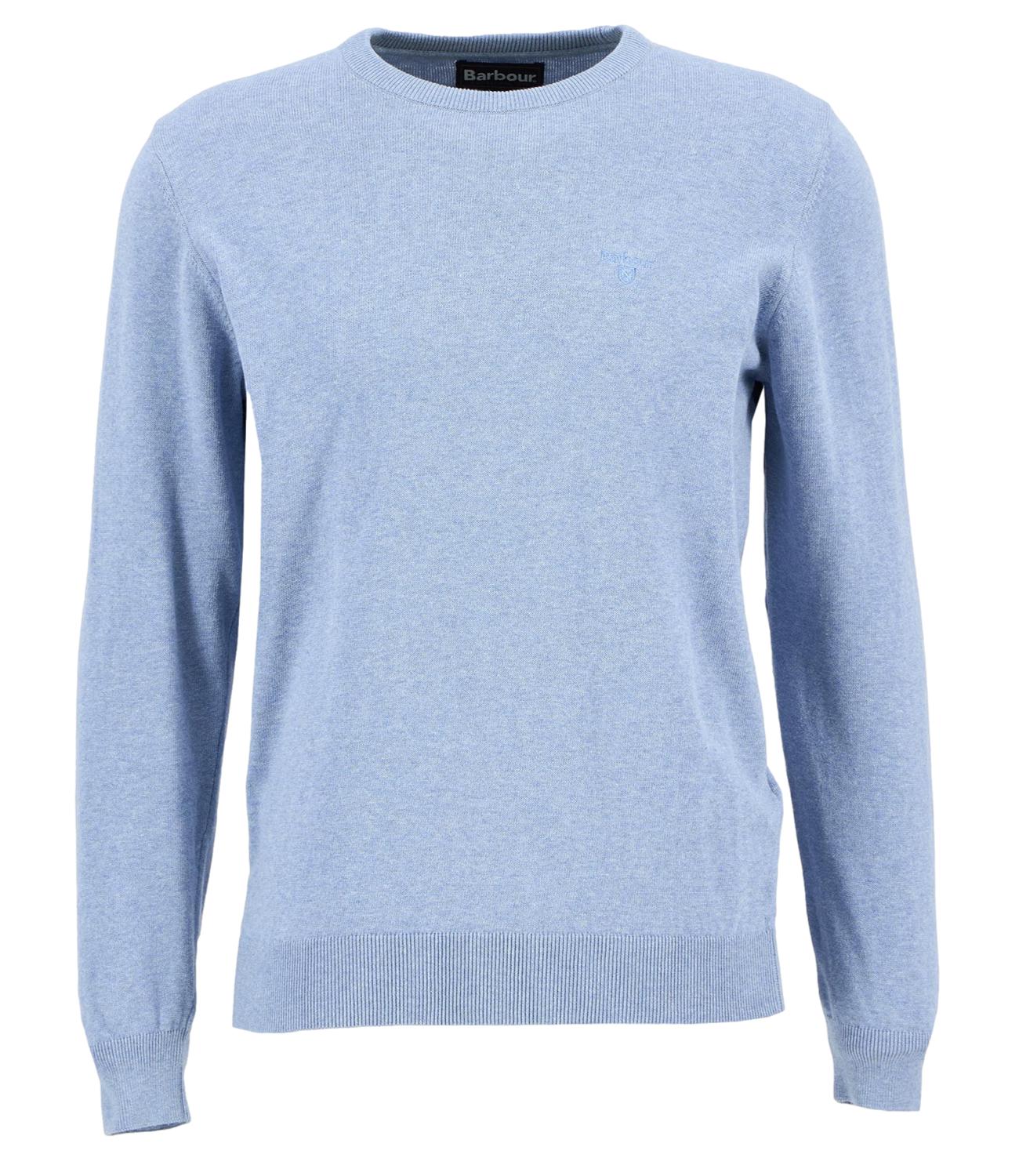 Pima Cotton Crew maglioncino dark chambray