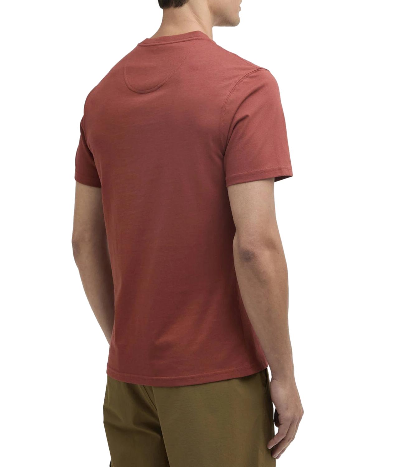 Barbour T-Shirt small logo rosso uomo