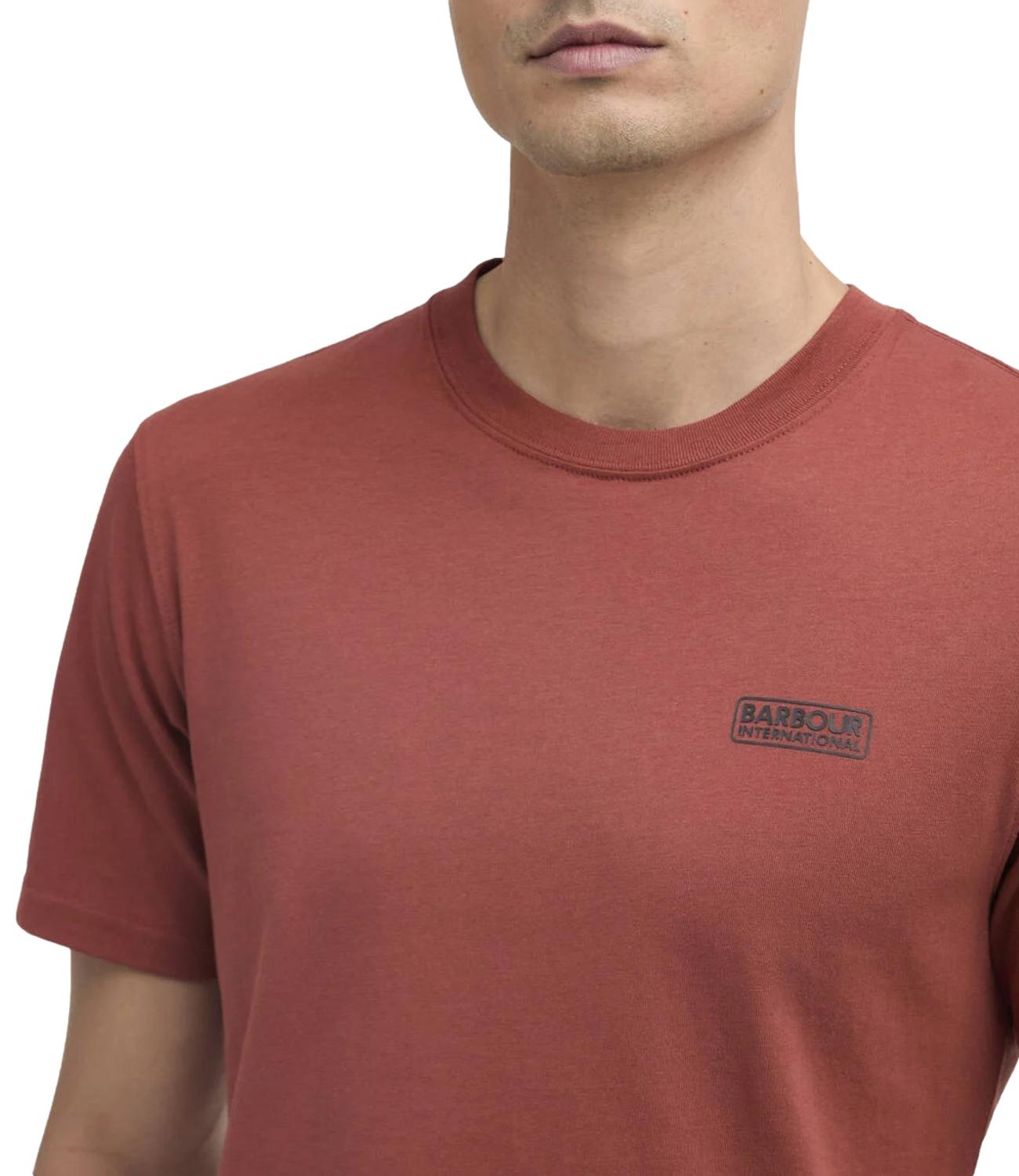 Barbour T-Shirt small logo rosso uomo