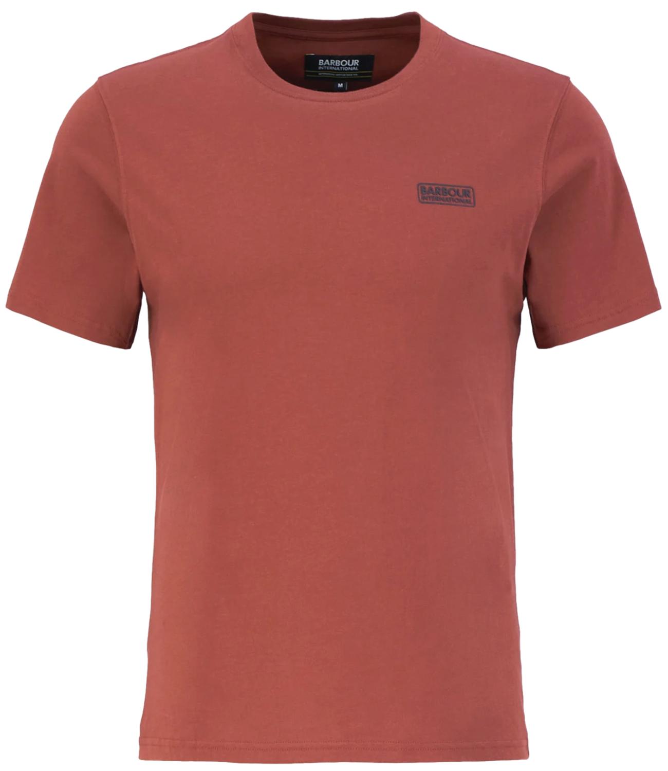 Barbour T-Shirt small logo rosso uomo