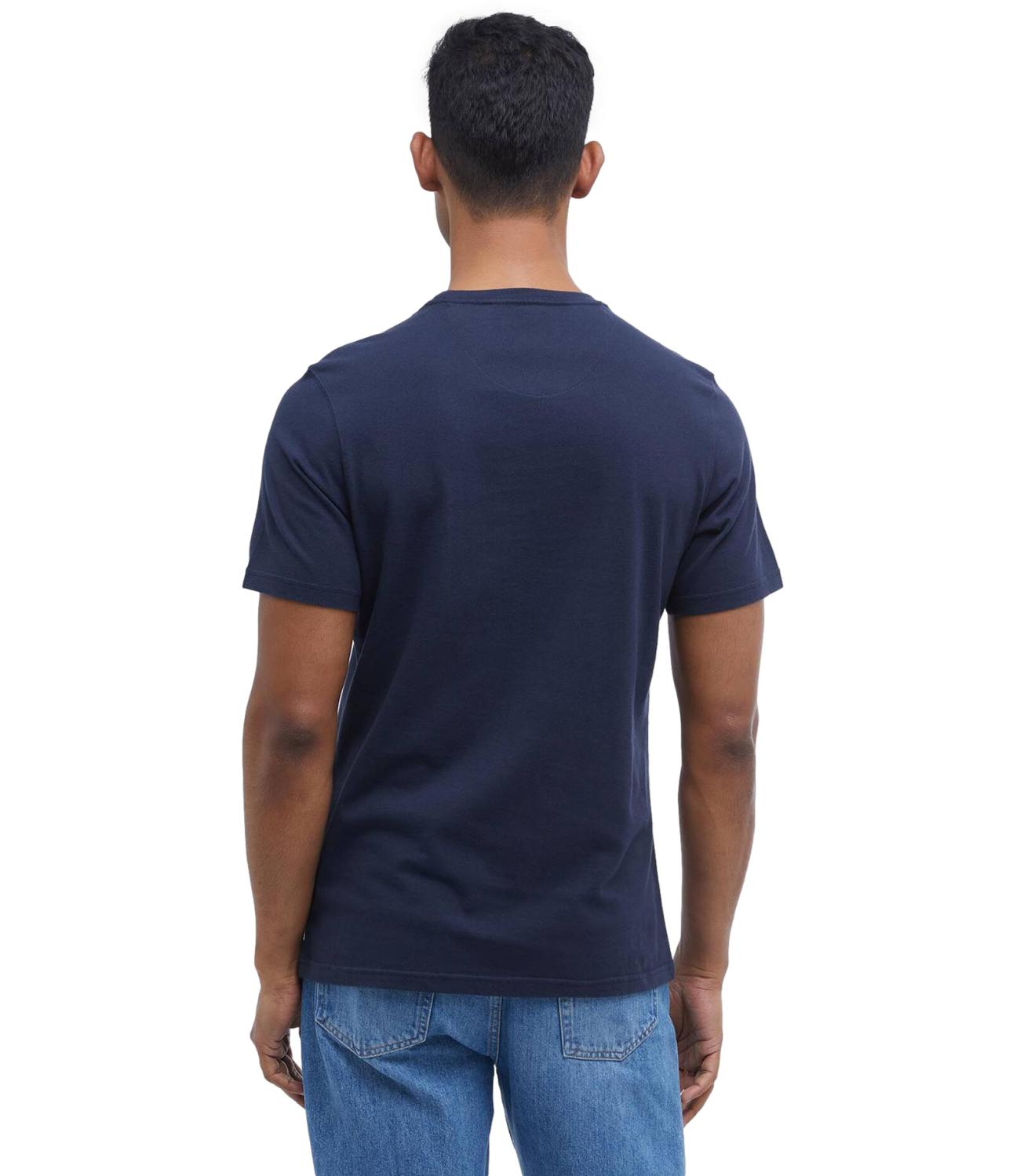 Barbour T-Shirt Tartan Sports Tee blu uomo