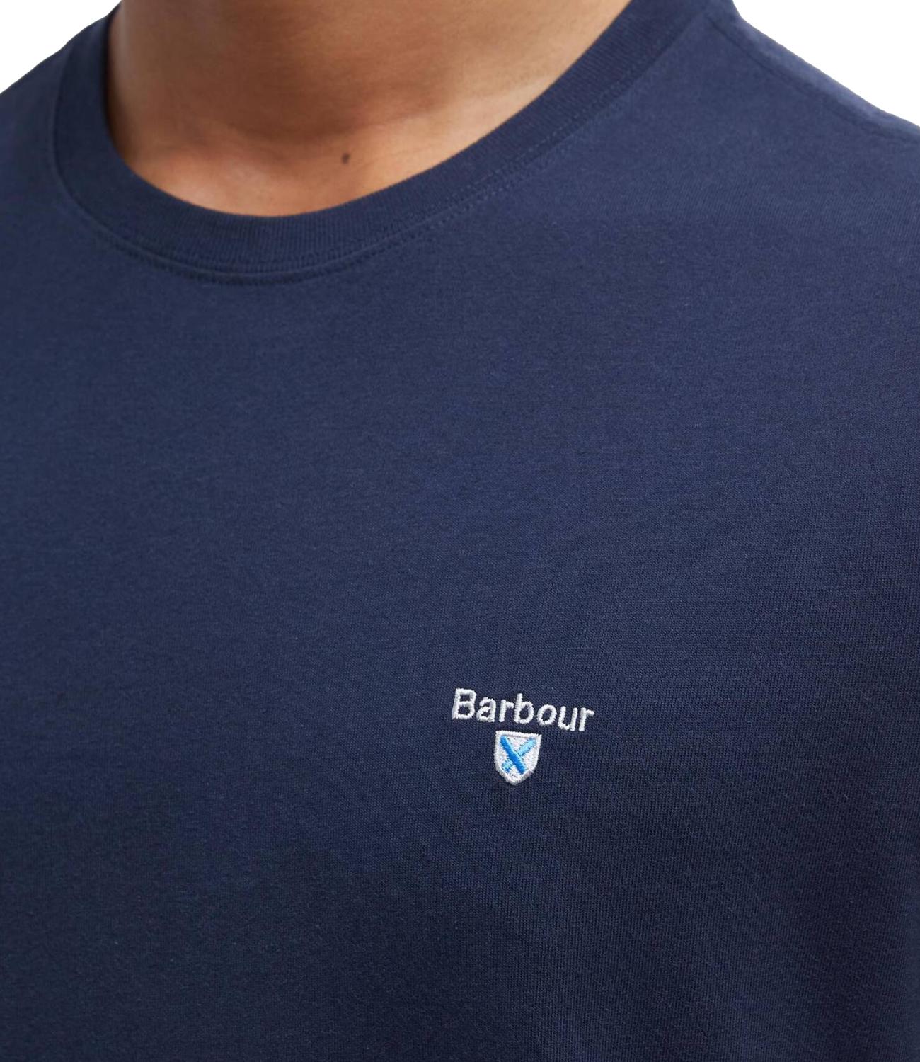 Barbour T-Shirt Tartan Sports Tee blu uomo