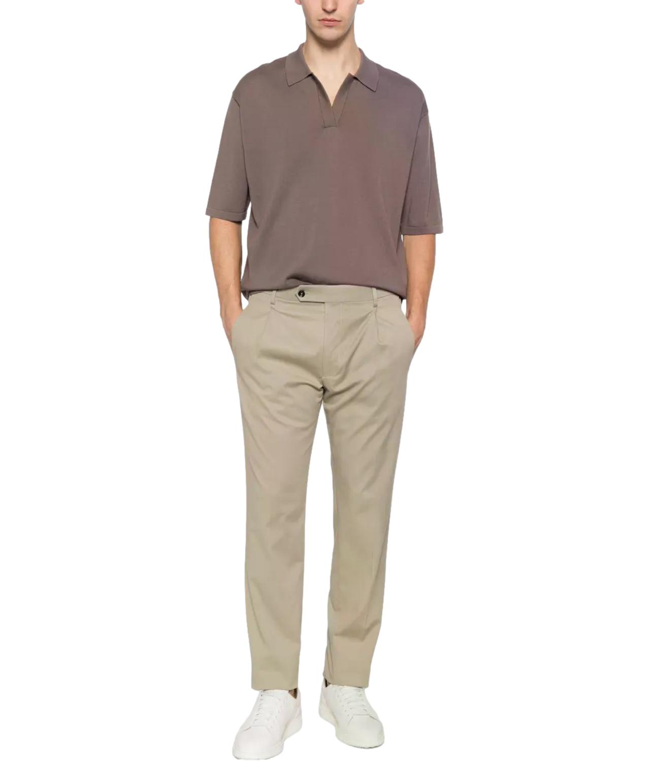 Berwich Pantalone da Uomo - Chalk - Pu19retrocrasosilk