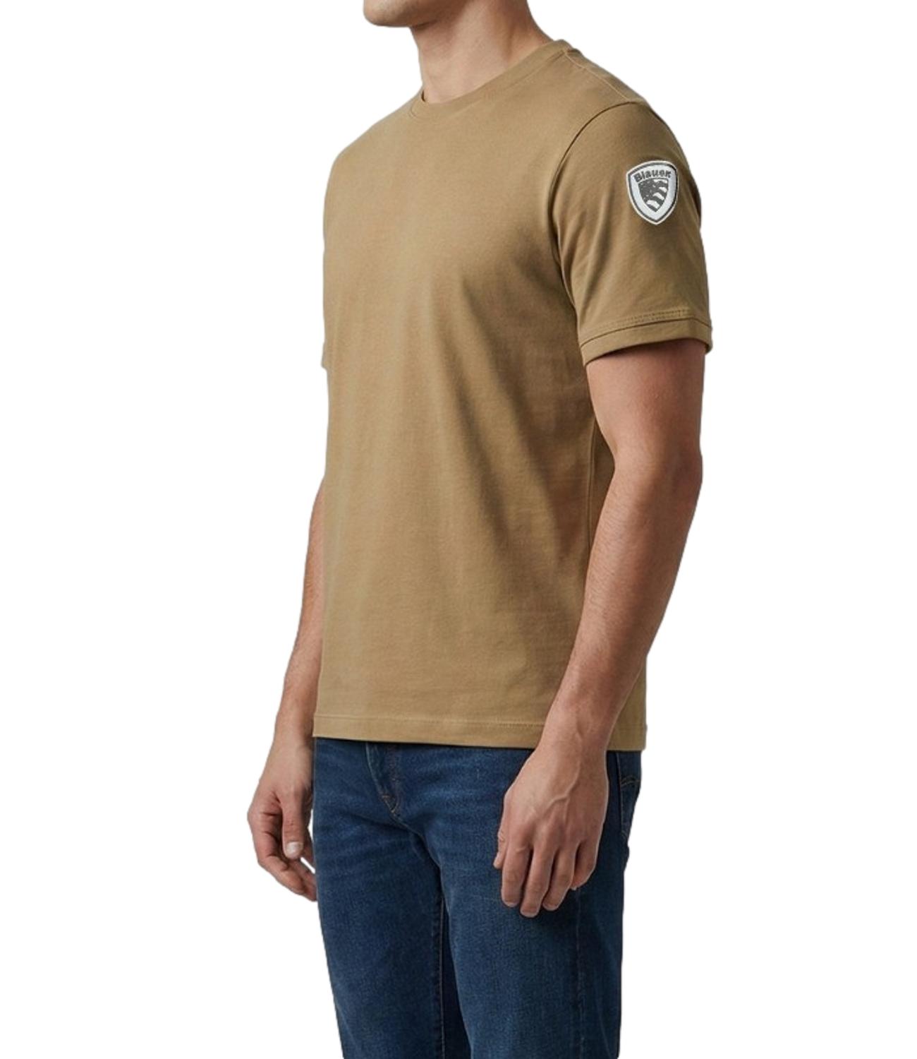 Blauer T-Shirt da Uomo - Nocciola