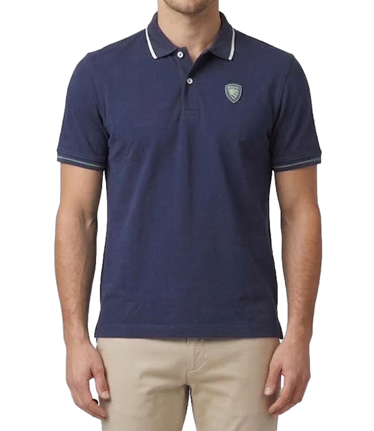 Blauer Polo da Uomo - Blu - 26sblut02296-006801
