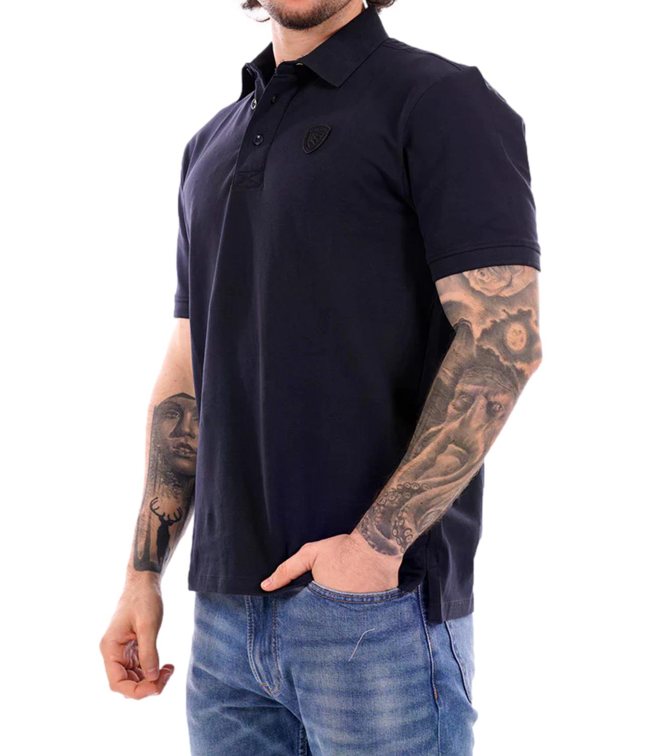 Blauer Polo da Uomo - Blu - 26sblut02298-007440