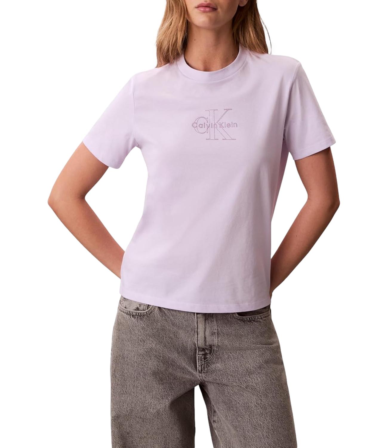Calvin Klein T-Shirt da Donna - 3oq Island Lilac - Lv047f831g