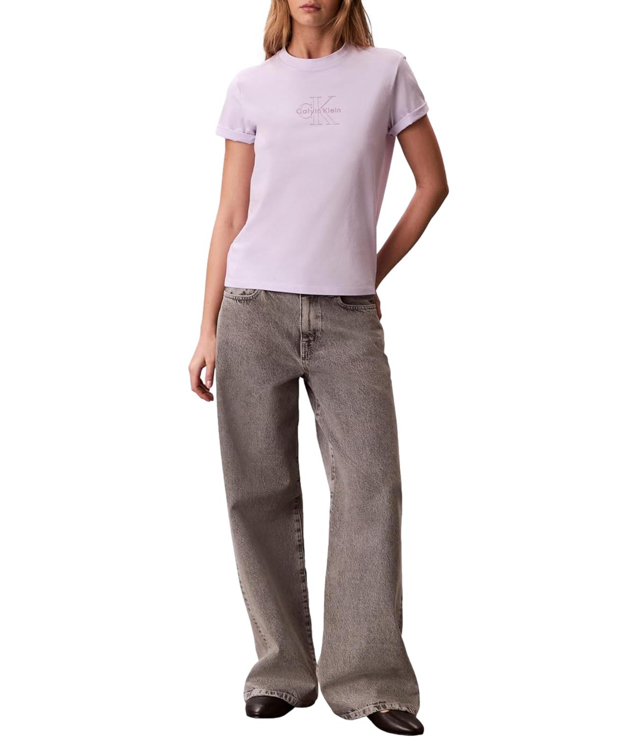Calvin Klein T-Shirt da Donna - 3oq Island Lilac - Lv047f831g