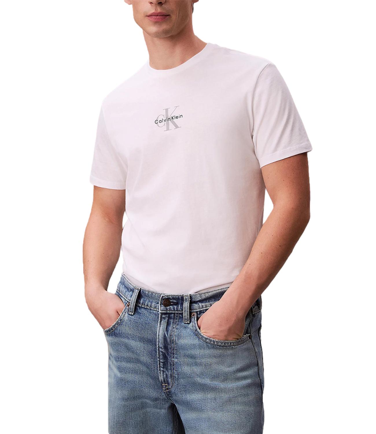 Calvin Klein T-Shirt da Uomo - Yaf Bright White - Lv04rb866g