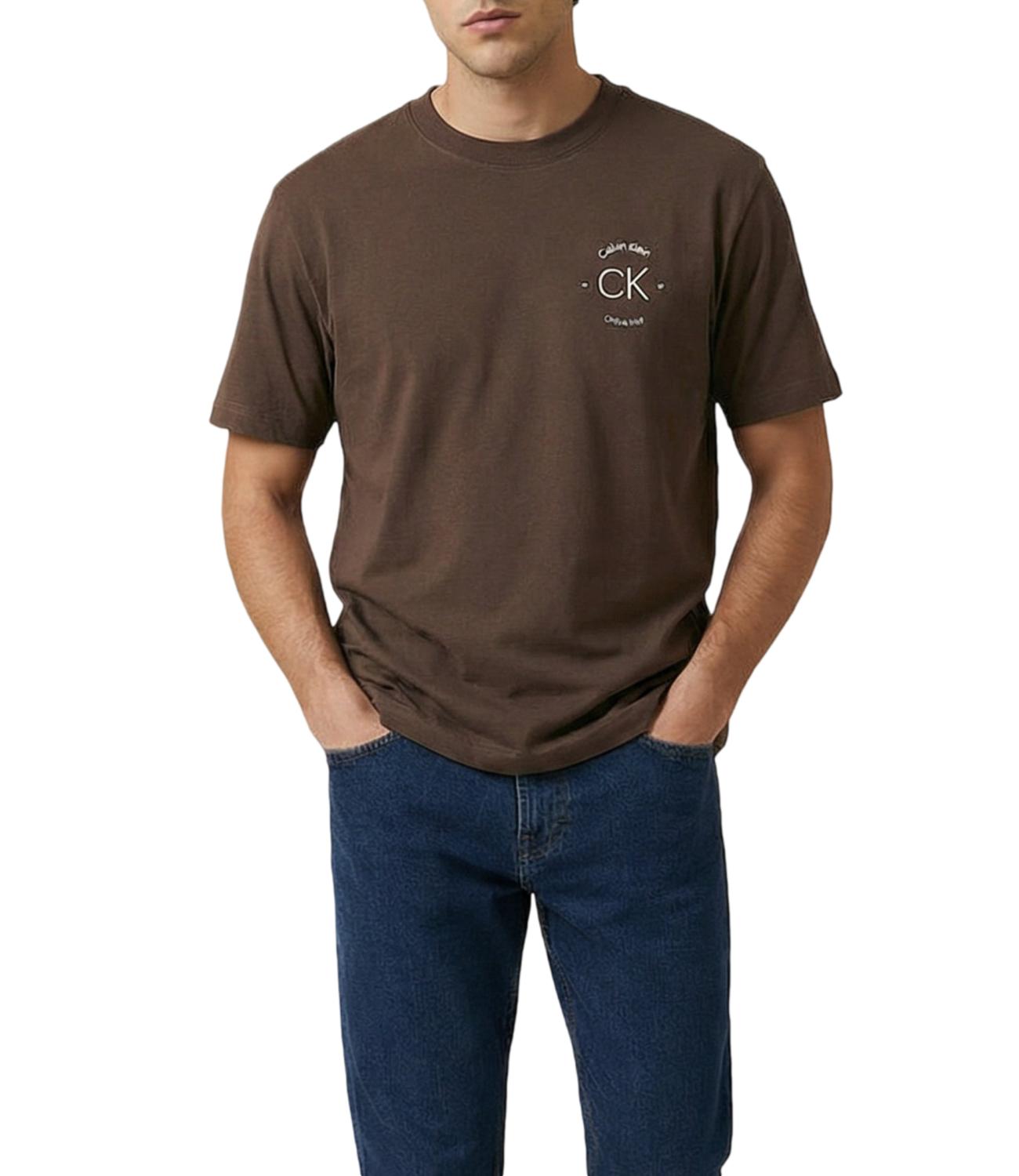 Calvin Klein T-Shirt da Uomo - 9o9 Warm Oak - Lv04re825g