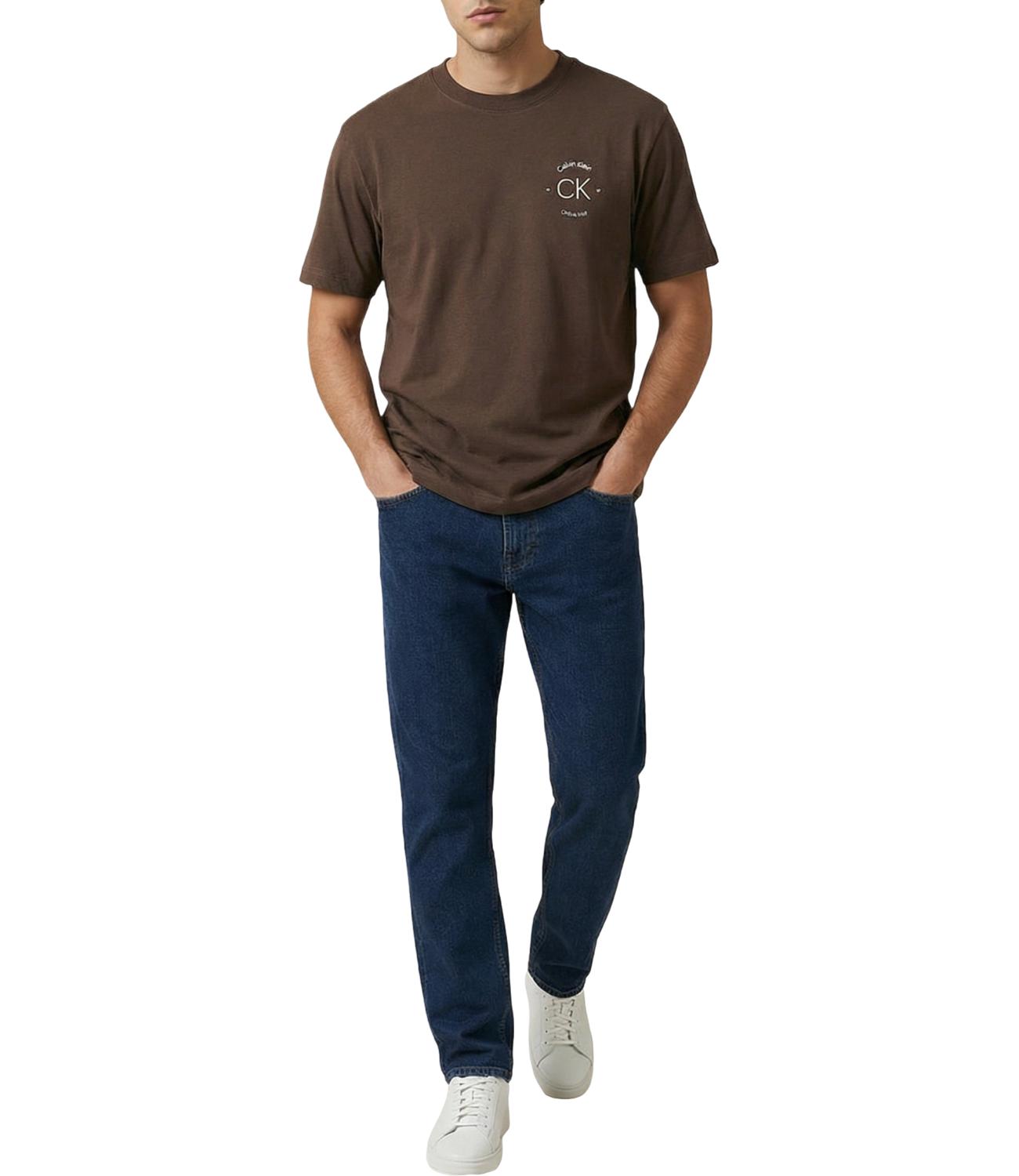 Calvin Klein T-Shirt da Uomo - 9o9 Warm Oak - Lv04re825g