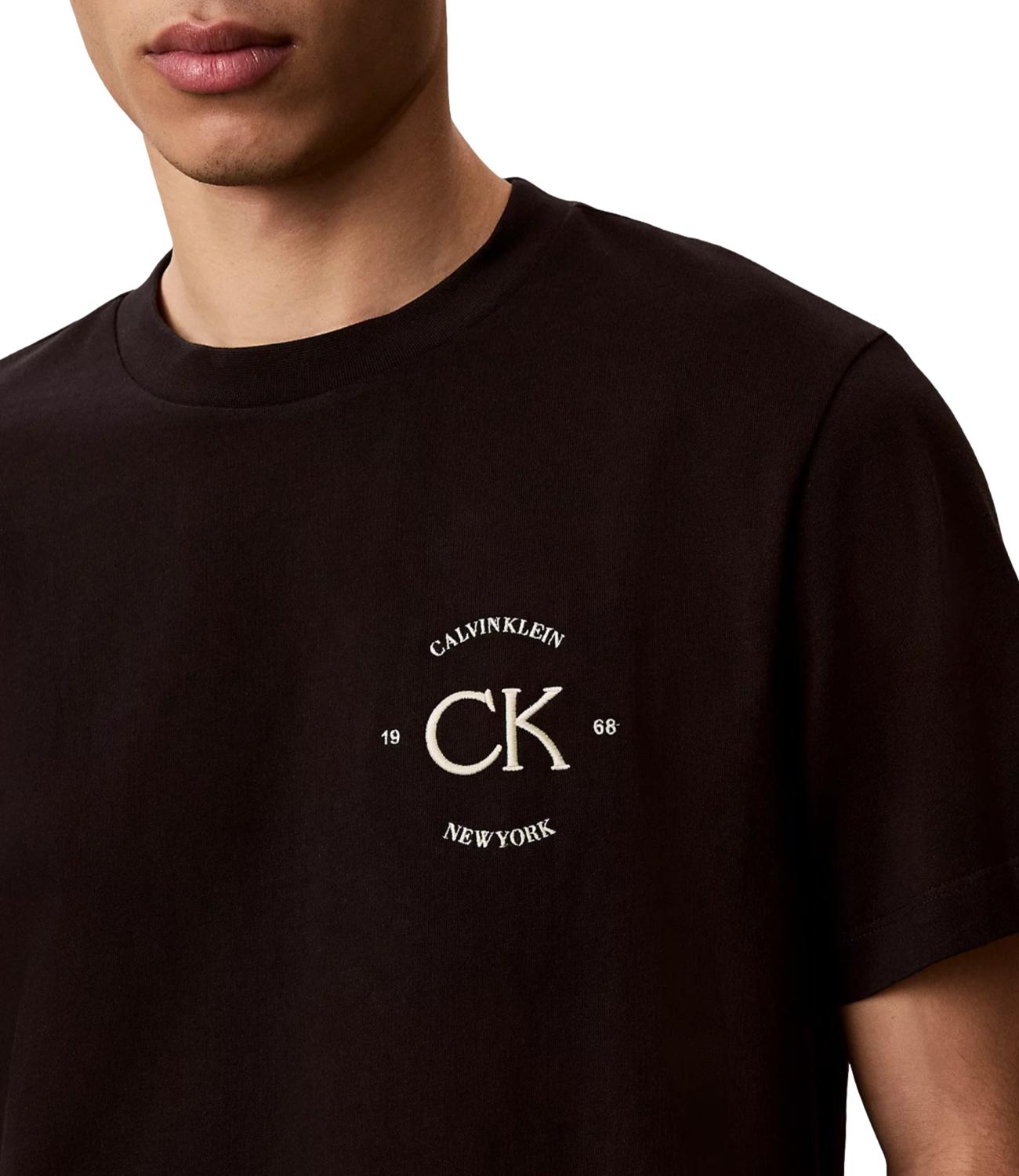 Calvin Klein T-Shirt da Uomo - Black - Lv04re825g