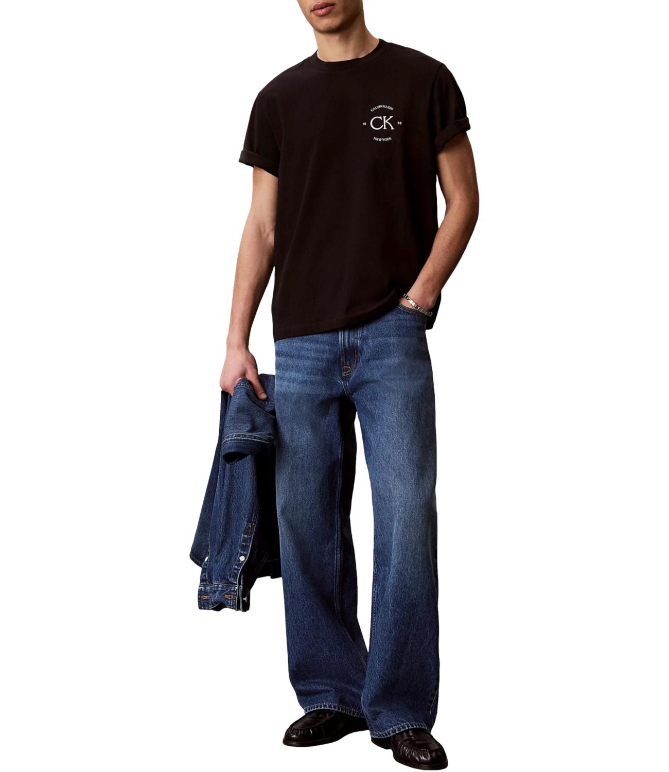 Calvin Klein T-Shirt da Uomo - Black - Lv04re825g