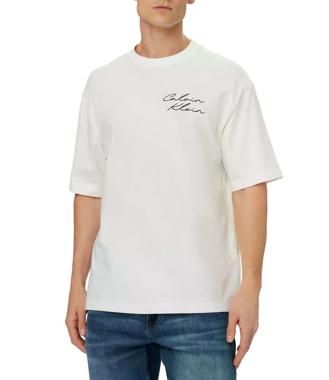 Calvin Klein Polo da Uomo - Yaf Bright White - Lv04re828g