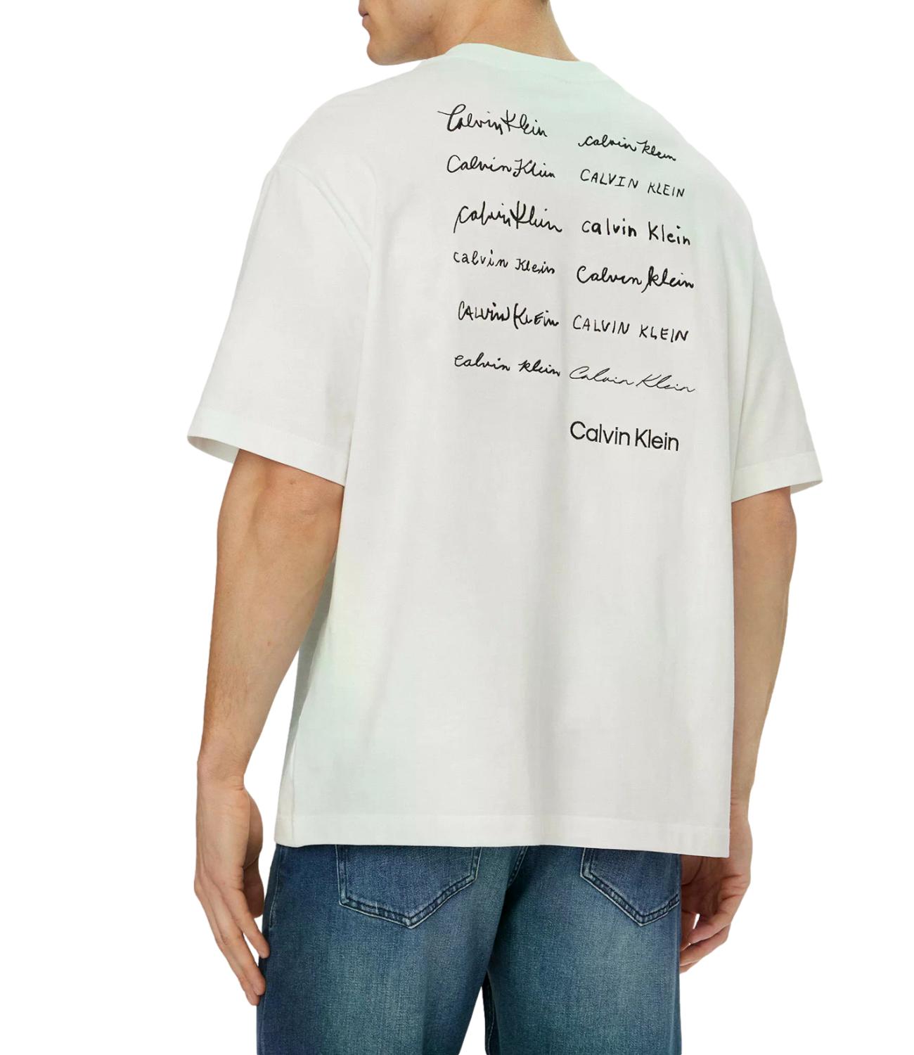 Calvin Klein Polo da Uomo - Yaf Bright White - Lv04re828g