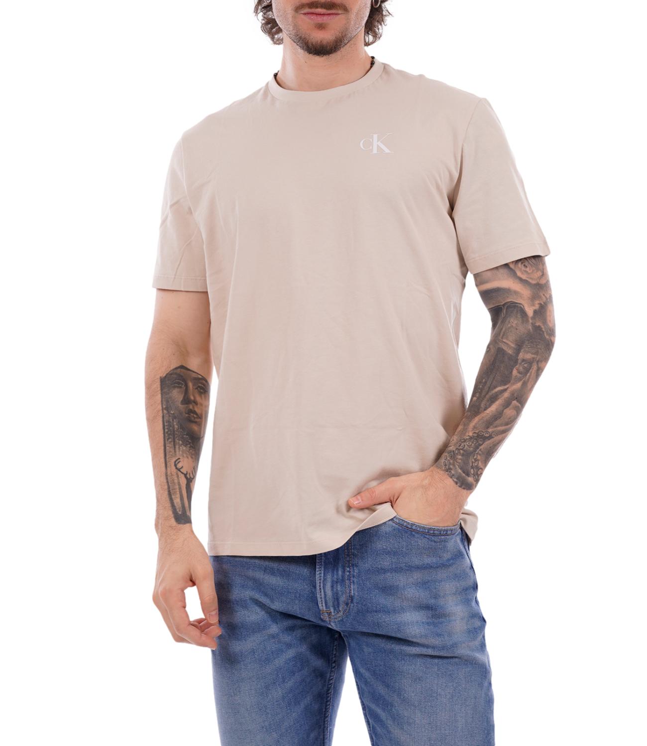 Calvin Klein T-Shirt da Uomo - 2jx Oatmeal - Lv14rf852g
