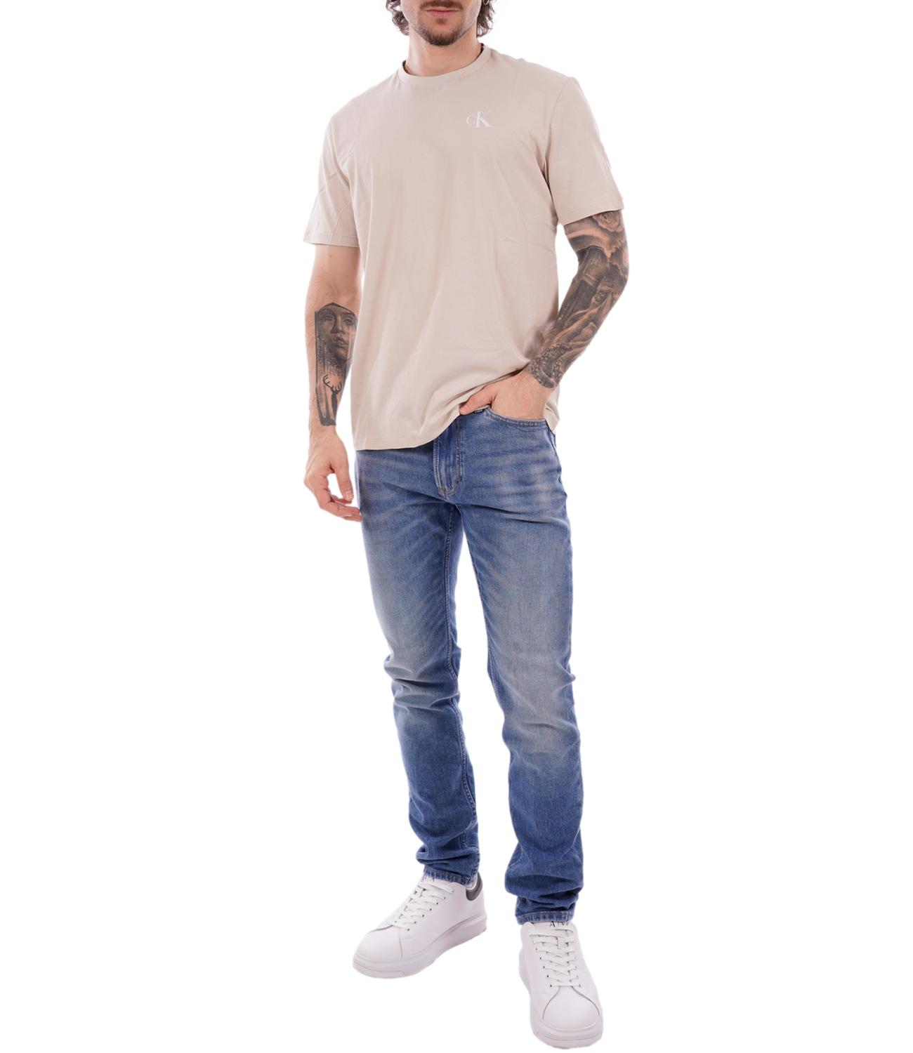 Calvin Klein T-Shirt da Uomo - 2jx Oatmeal - Lv14rf852g