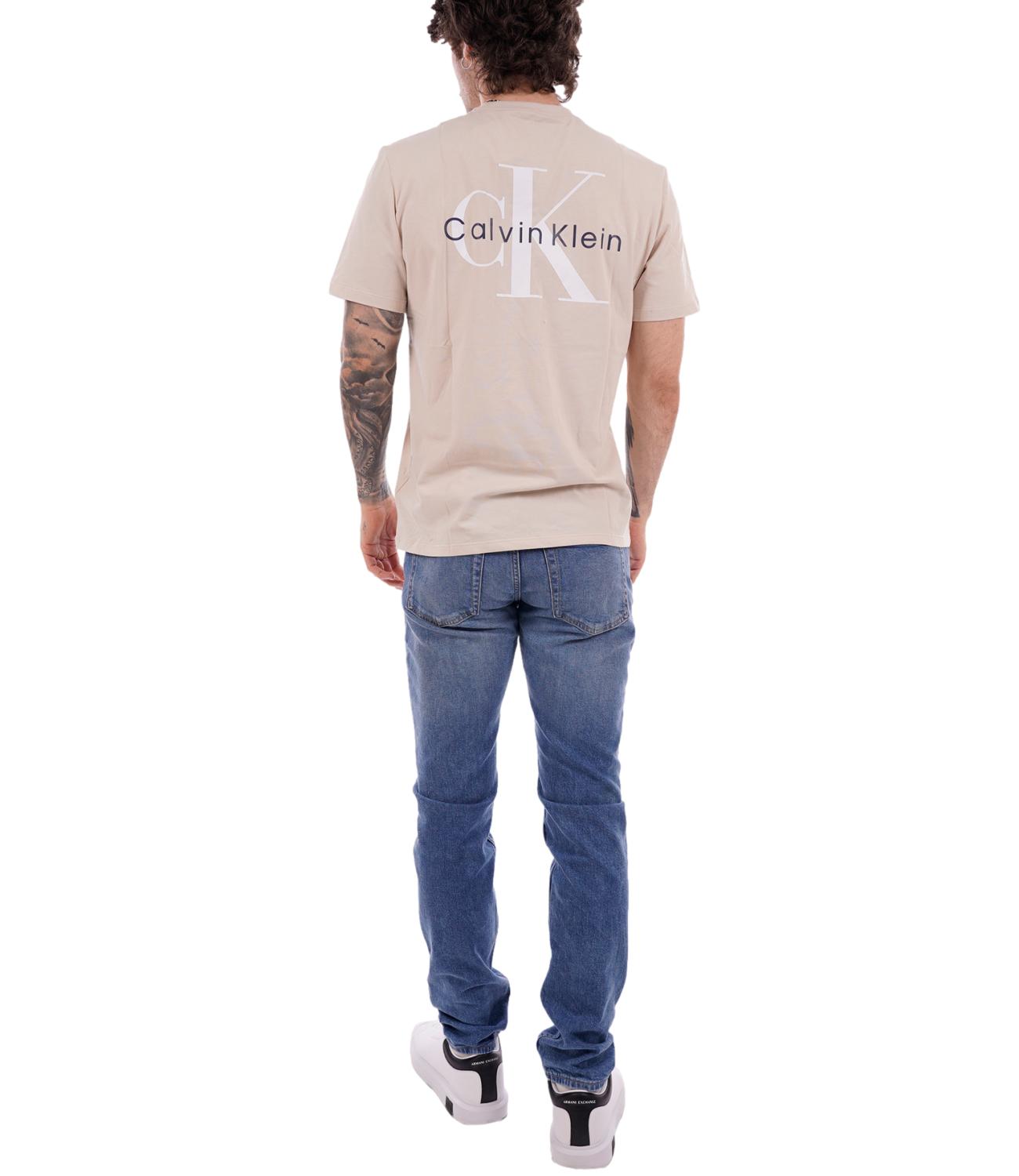 Calvin Klein T-Shirt da Uomo - 2jx Oatmeal - Lv14rf852g