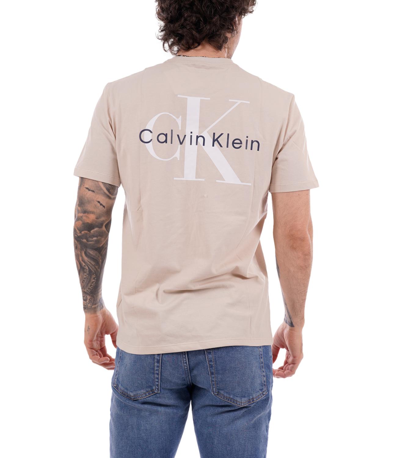 Calvin Klein T-Shirt da Uomo - 2jx Oatmeal - Lv14rf852g