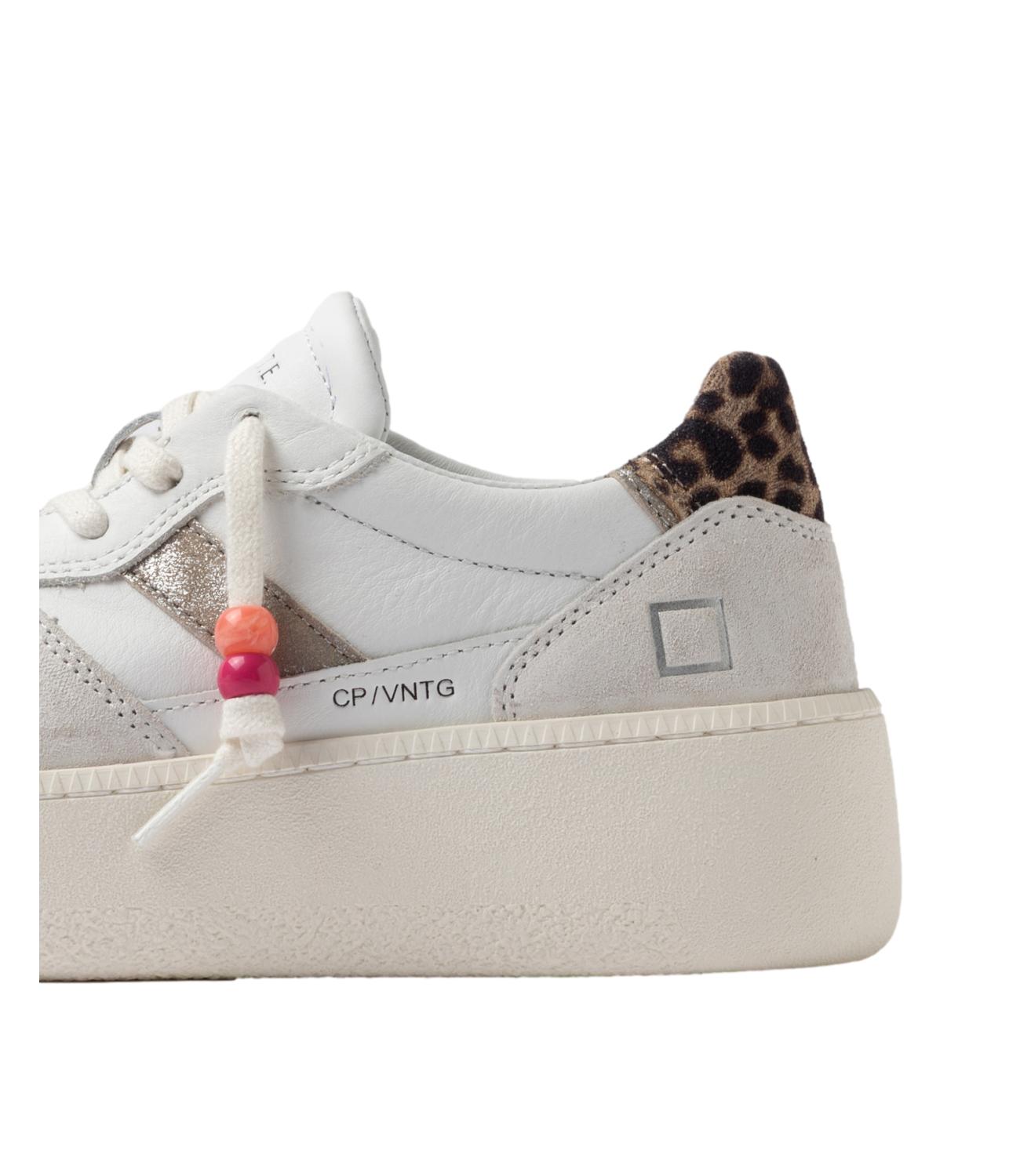 COURT PLAT. VINT. CALF WHITE-LEOPAR