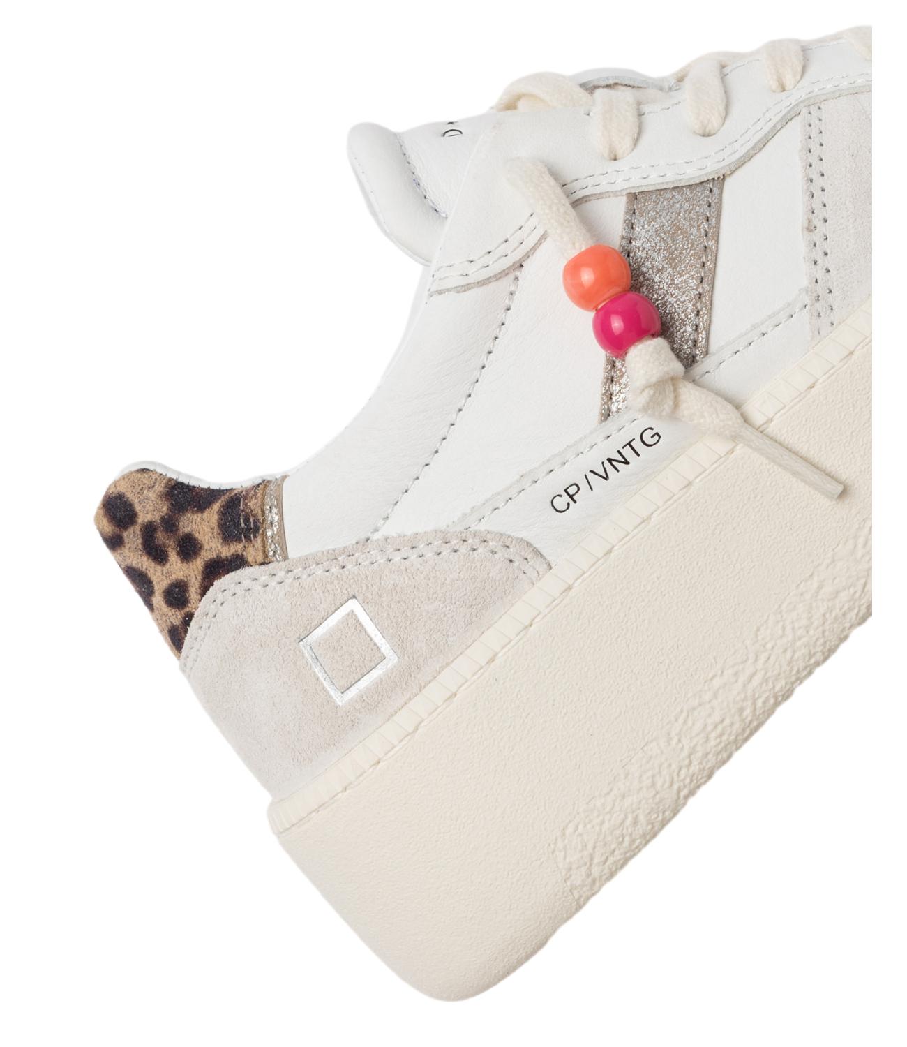 COURT PLAT. VINT. CALF WHITE-LEOPAR