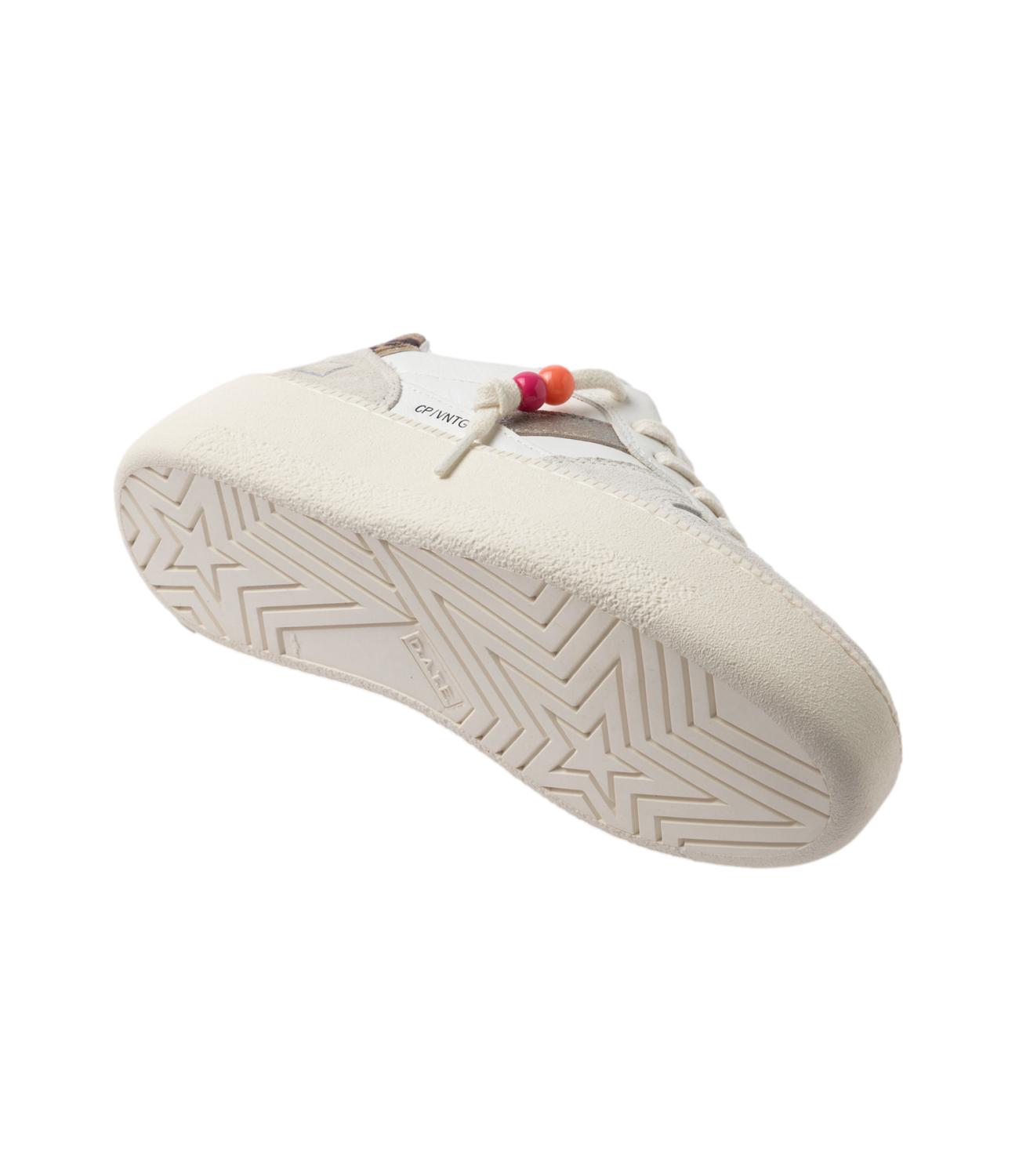COURT PLAT. VINT. CALF WHITE-LEOPAR