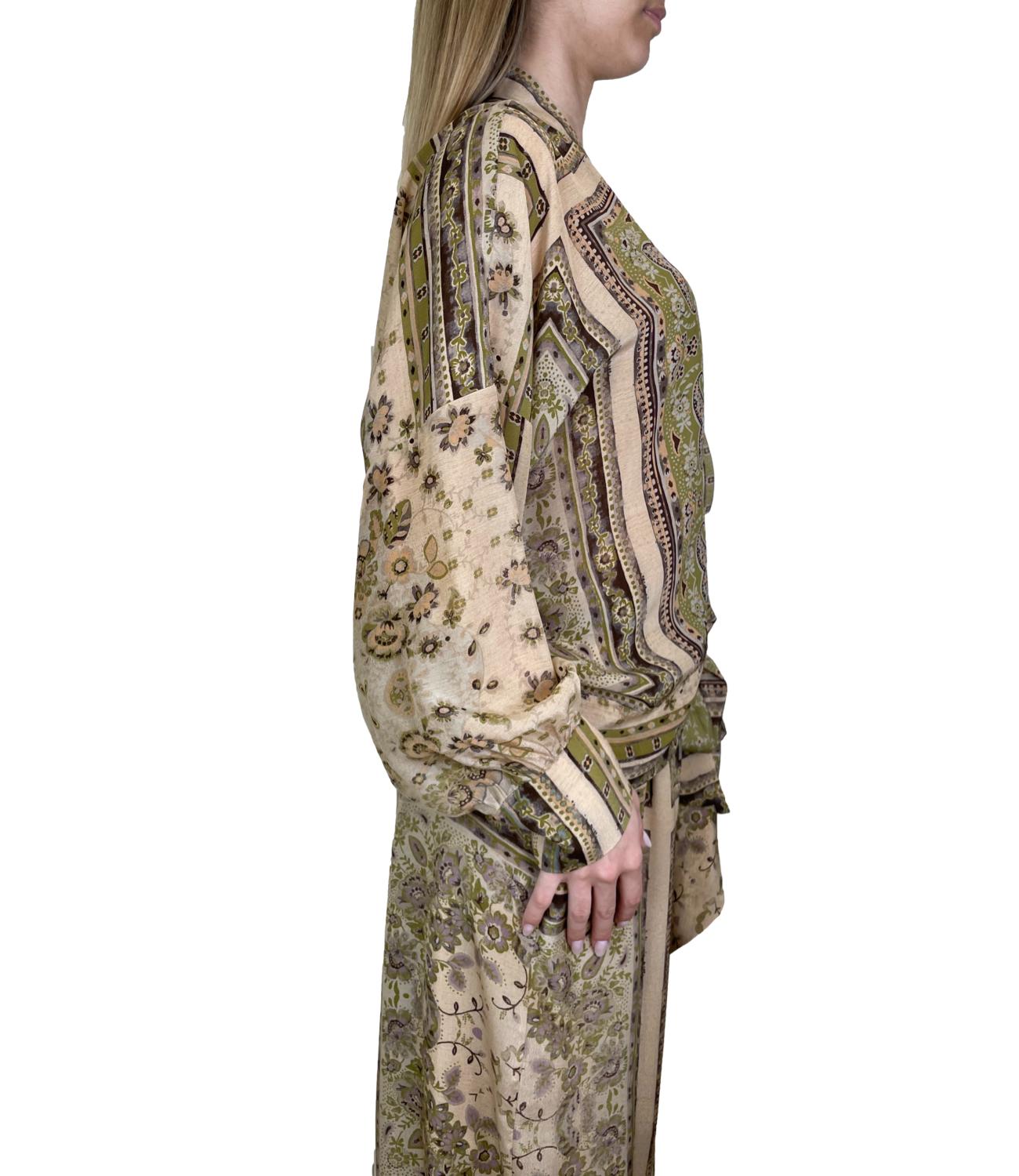 Dixie Camicia Fantasia Verde Donna