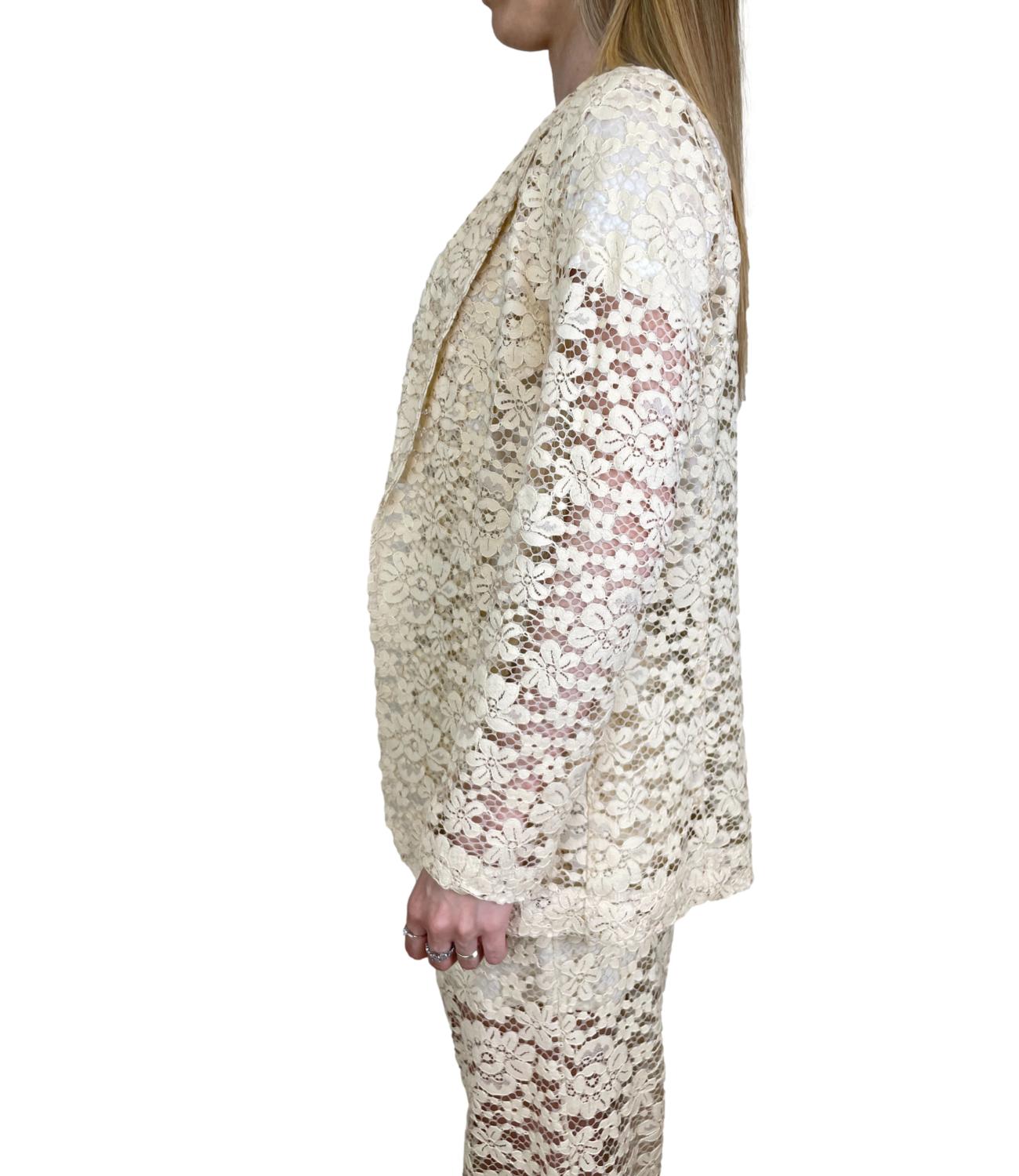Dixie Giacca Pizzo Panna Donna