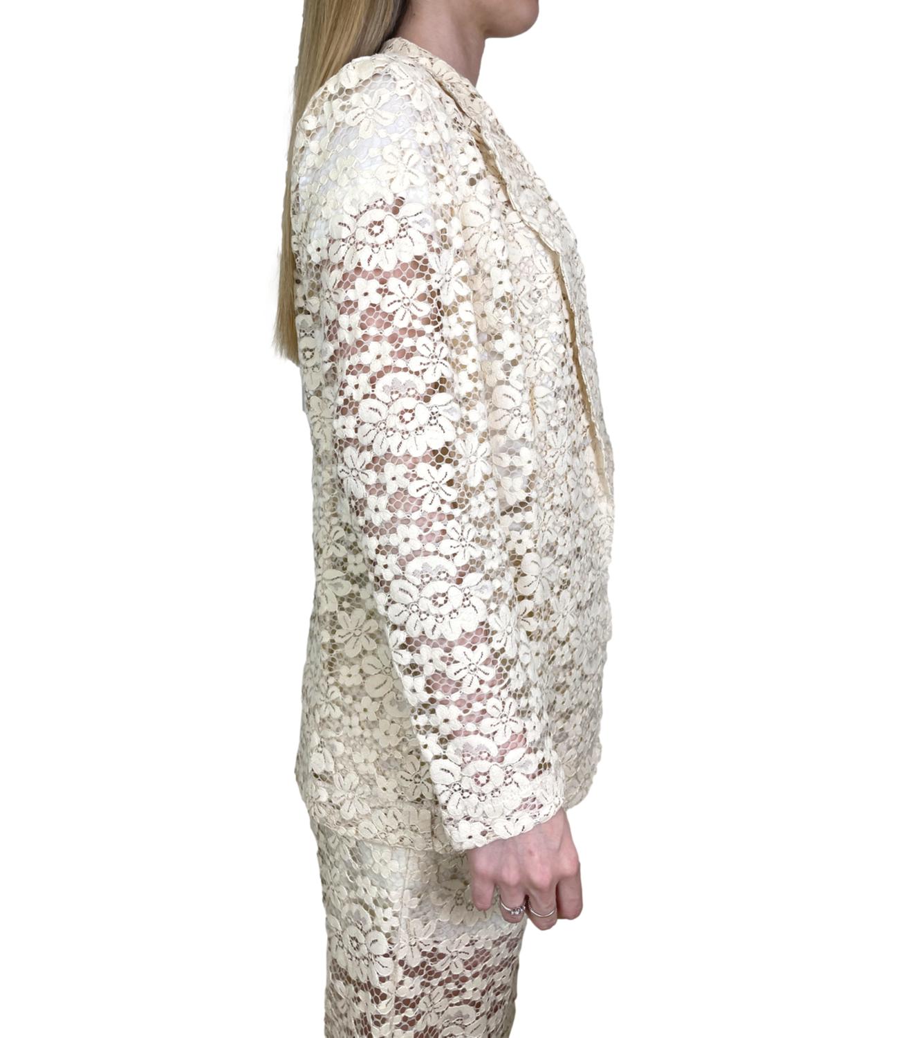 Dixie Giacca Pizzo Panna Donna